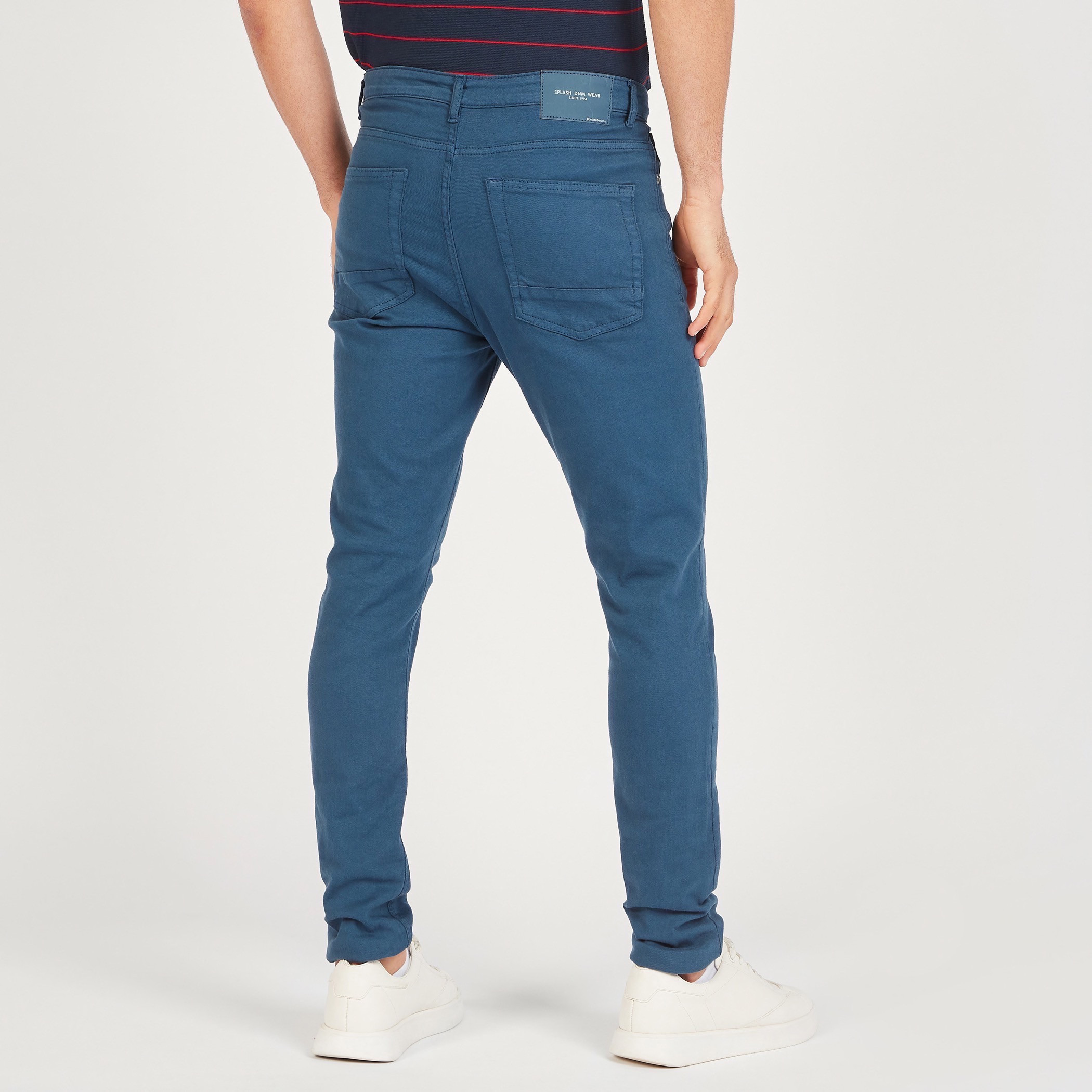 Solid Skinny Fit Jeans with Pockets and Button Closure-men-clothing-jeans-image-23