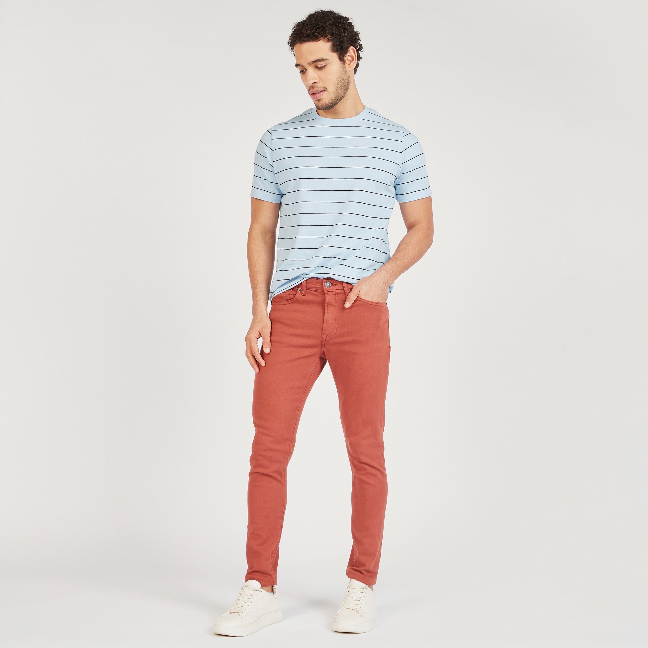 Solid Skinny Fit Jeans with Pockets and Button Closure-men-clothing-jeans-image-11