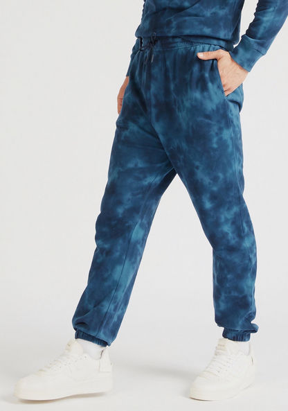 Tie-Dye Print Joggers with Drawstring Closure-Joggers-image-1