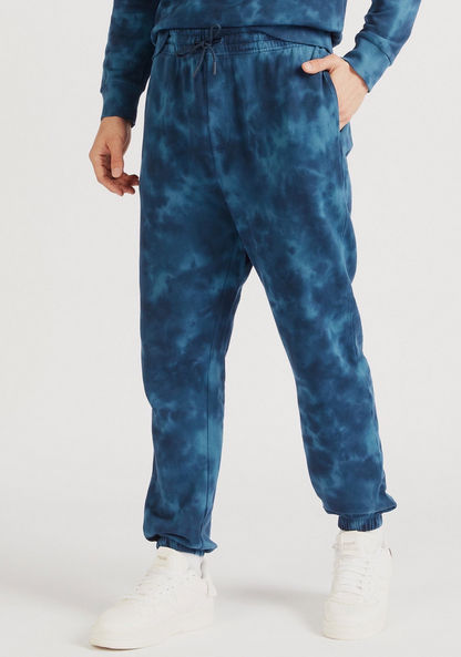Tie-Dye Print Joggers with Drawstring Closure-Joggers-image-4