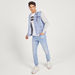 Solid Button Up Denim Jacket with Long Sleeves and Hood-Jackets-thumbnailMobile-1