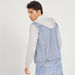 Solid Button Up Denim Jacket with Long Sleeves and Hood-Jackets-thumbnail-2