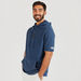Printed Hooded Sweatshirt with Short Sleeves and Kangaroo Pocket-Sweatshirts-thumbnailMobile-4