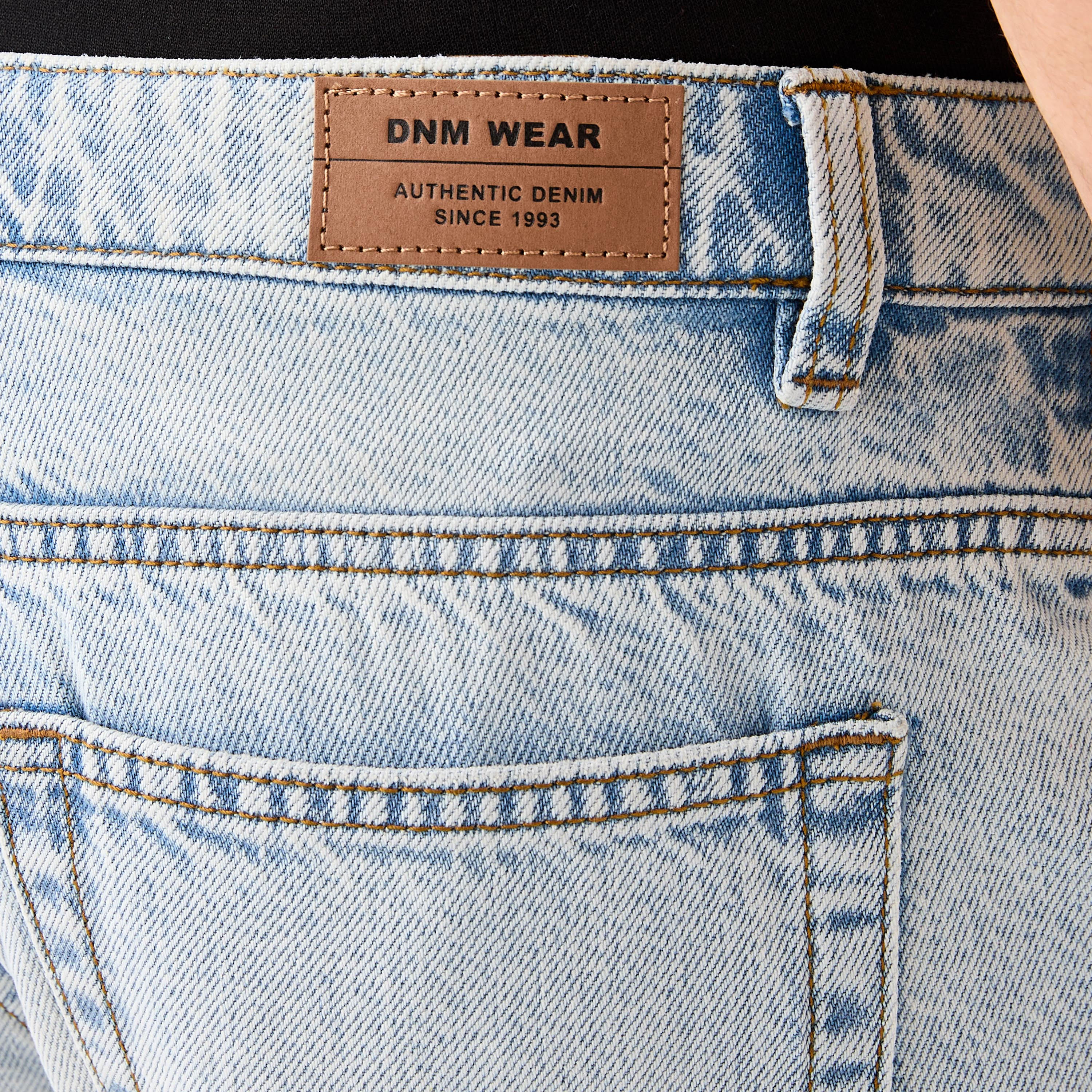 Distressed Denim Shorts with Pockets and Button Closure-men-clothing-bottoms-shorts-image-6