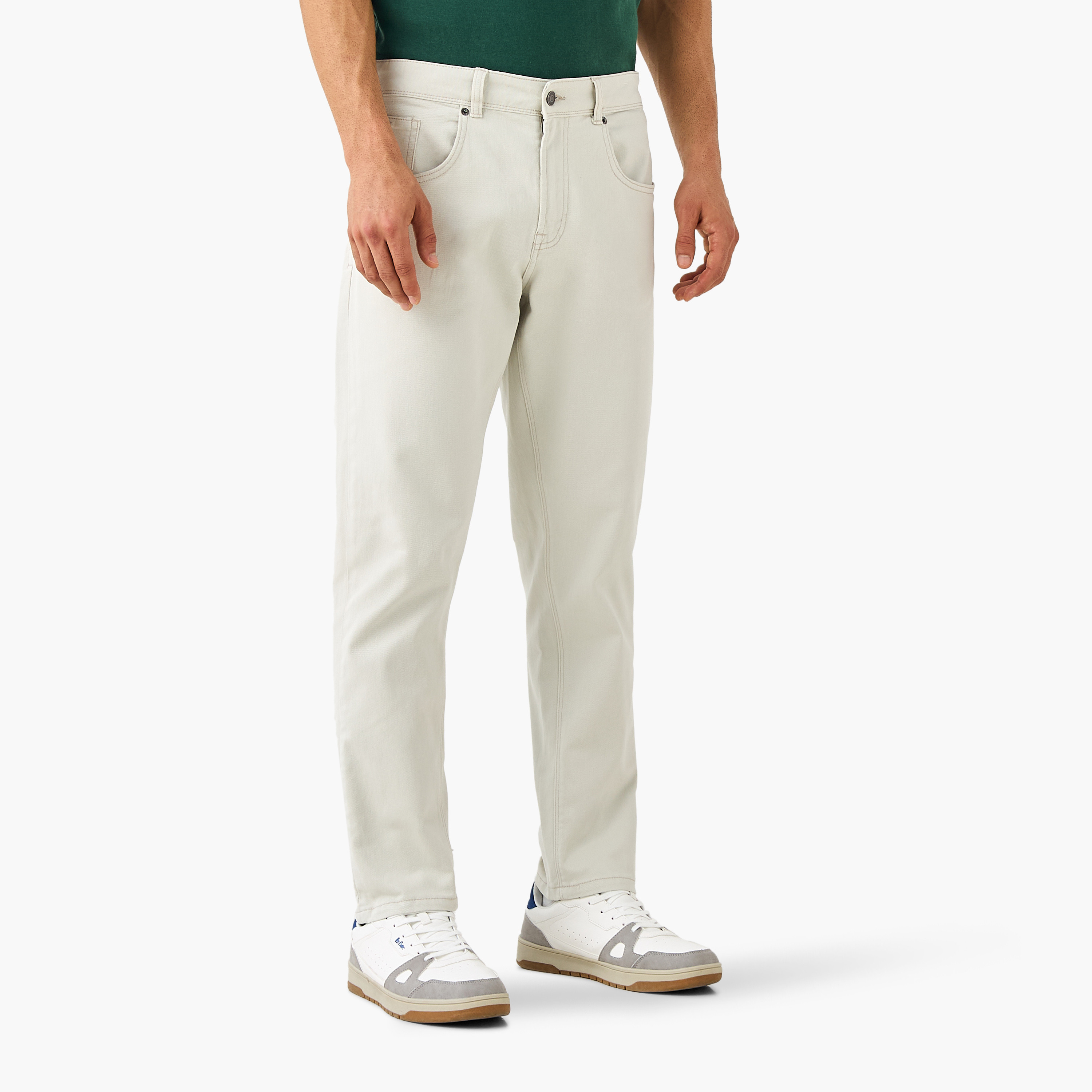 Slim Fit Mid-Rise Jeans with Button Closure-men-clothing-bottoms-jeans-image-1
