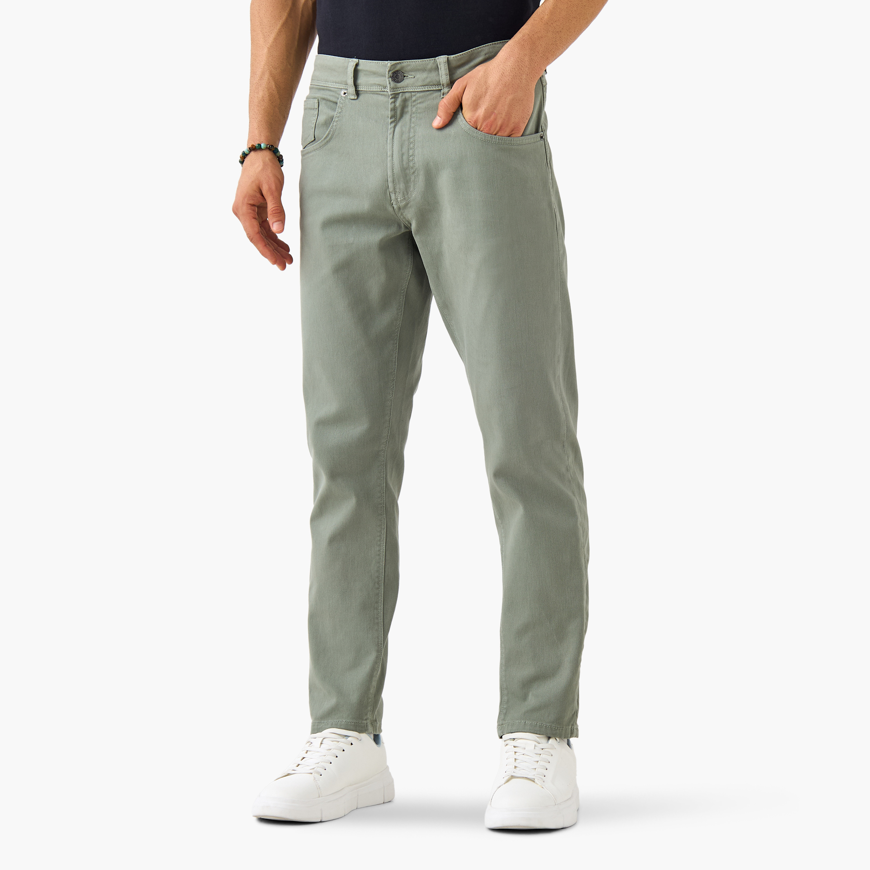 Slim Fit Mid-Rise Jeans with Button Closure-men-clothing-bottoms-jeans-image-1