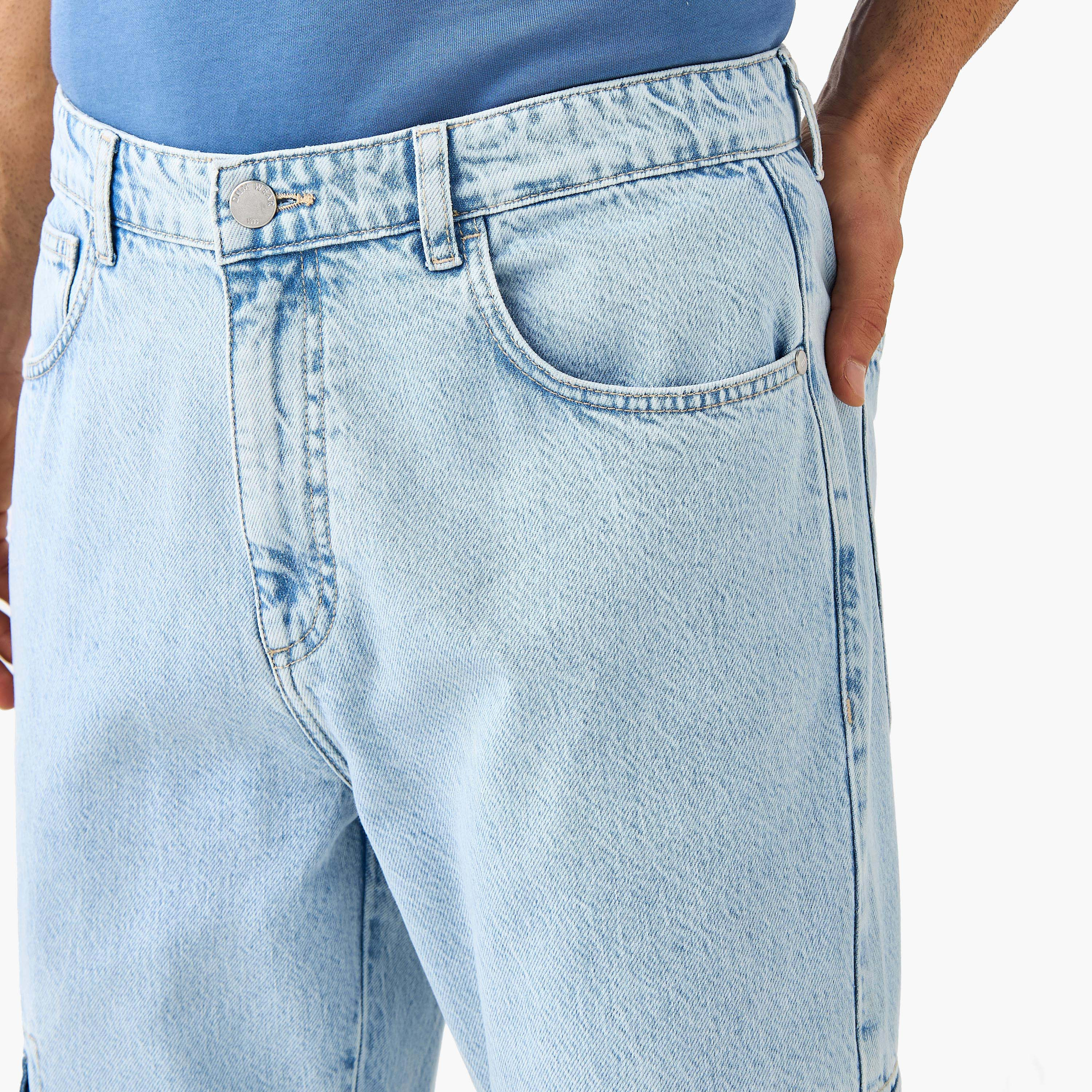 Straight Fit Full Length Cargo Jeans-men-clothing-bottoms-jeans-image-4