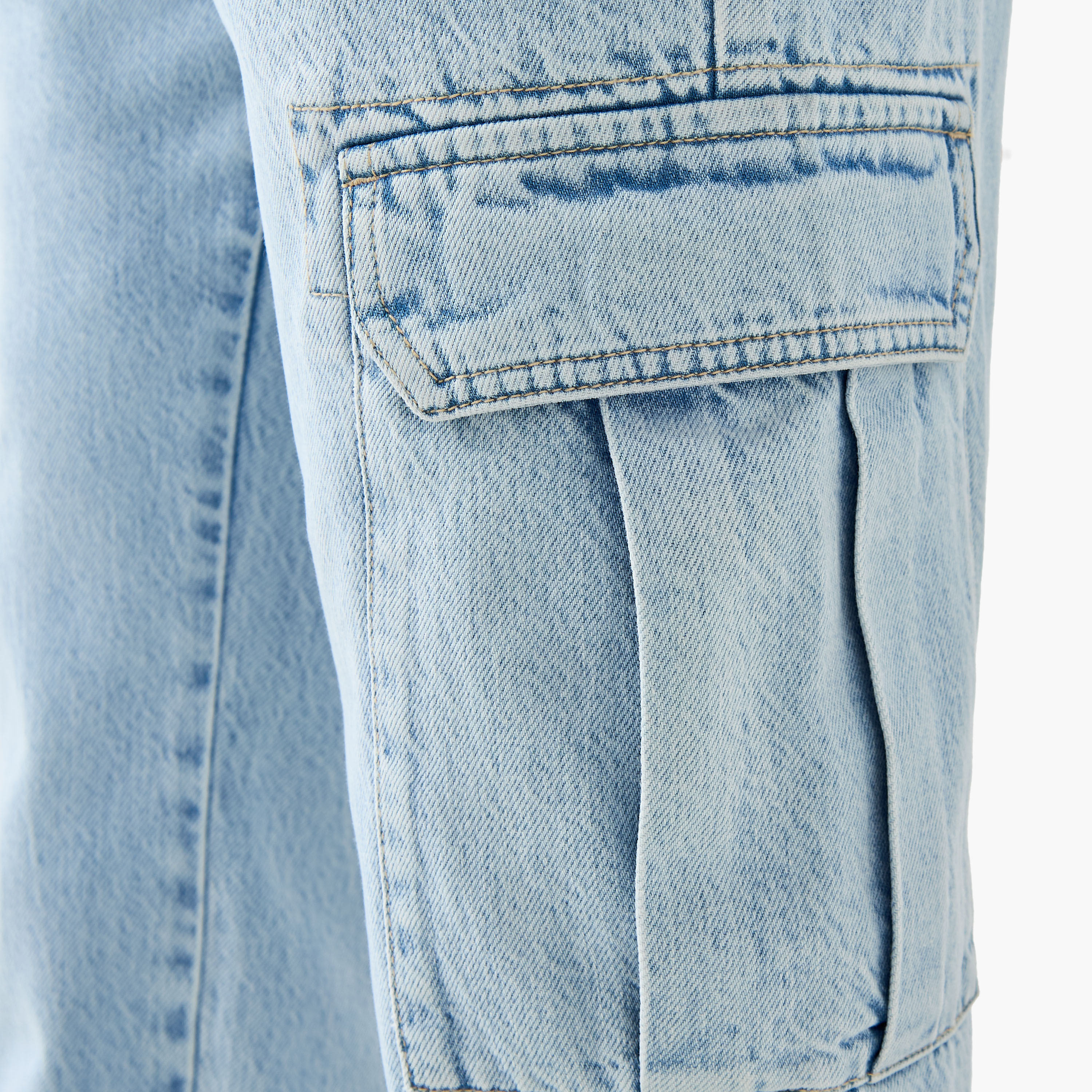 Straight Fit Full Length Cargo Jeans-men-clothing-bottoms-jeans-image-5