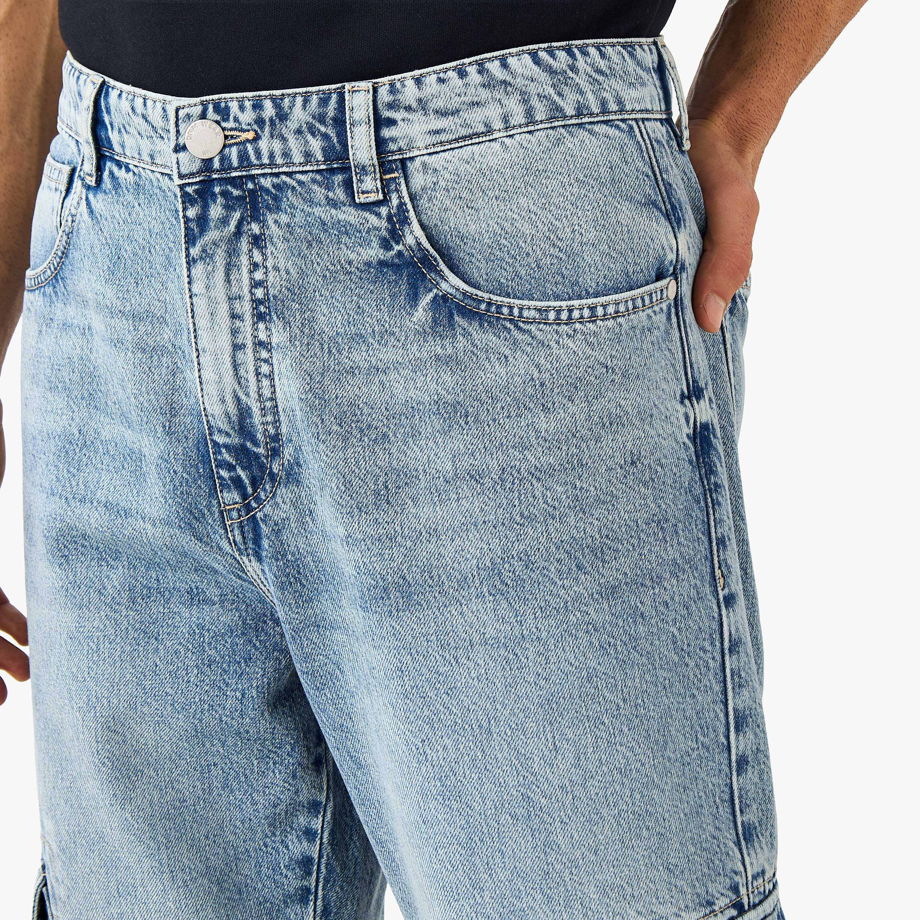 Straight Fit Full Length Cargo Jeans-men-clothing-bottoms-jeans-image-4