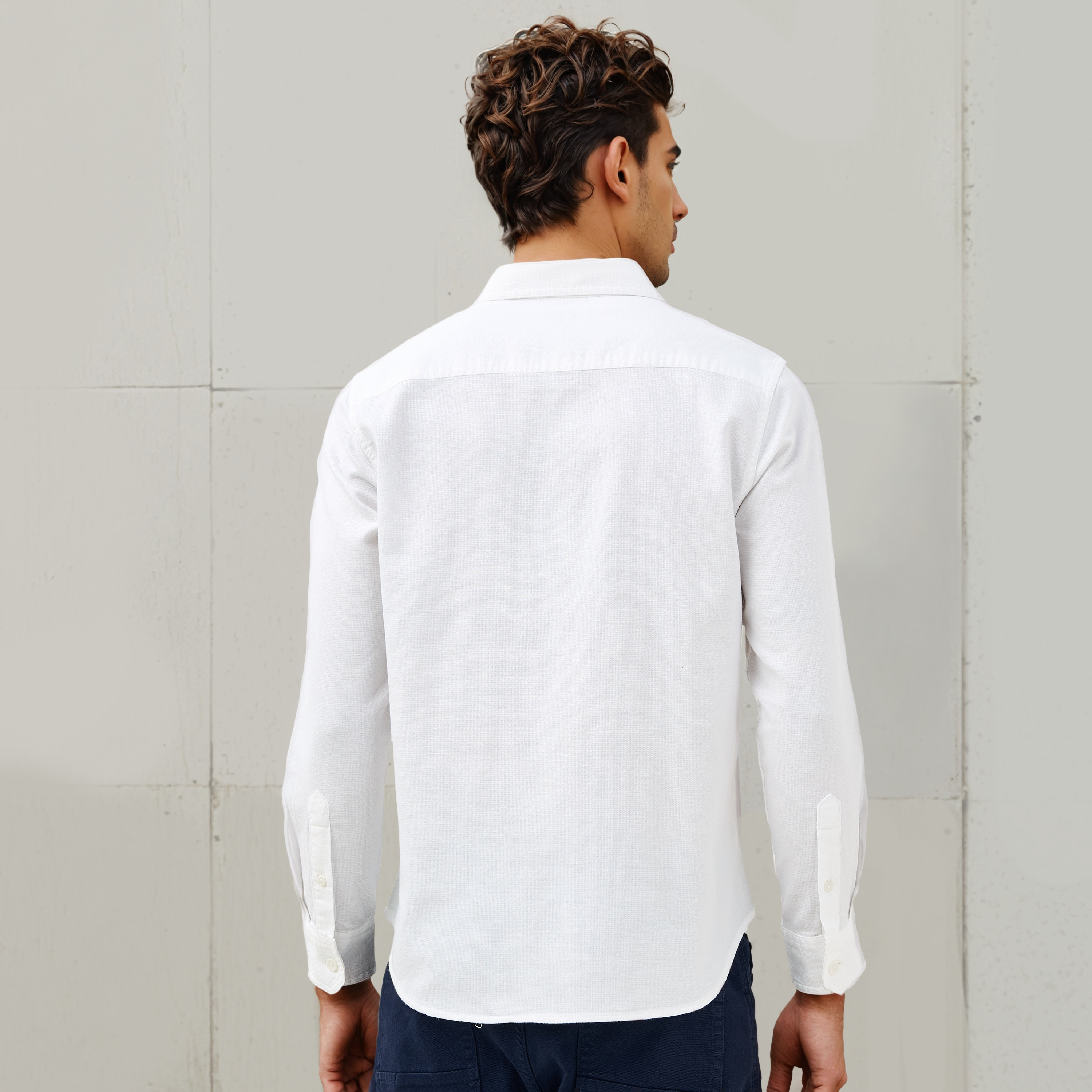 Flap Pocket Long Sleeves Denim Shirt-men-clothing-shirts-image-3