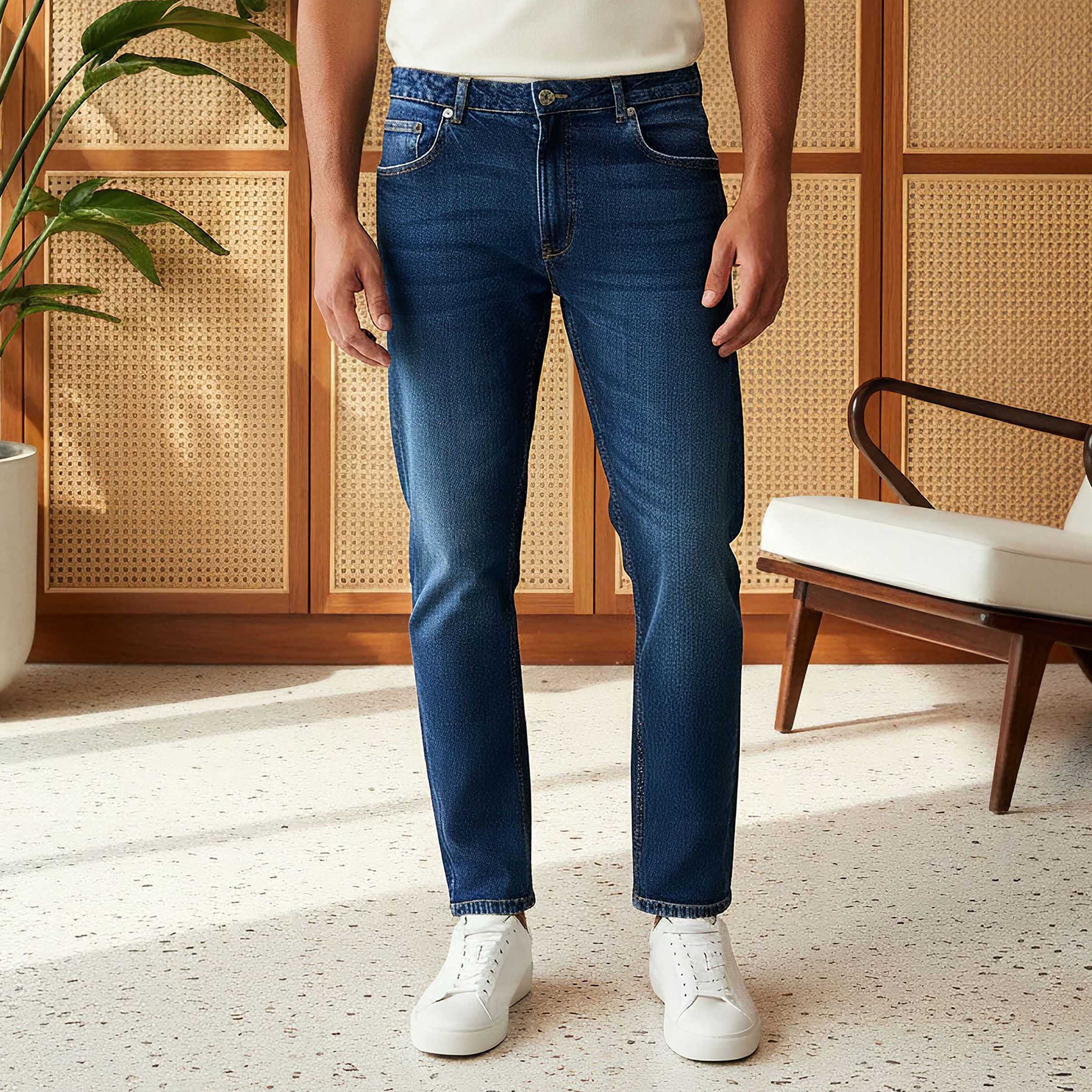 Slim Fit Mid-Rise Crop Jeans-men-clothing-bottoms-jeans-image-1