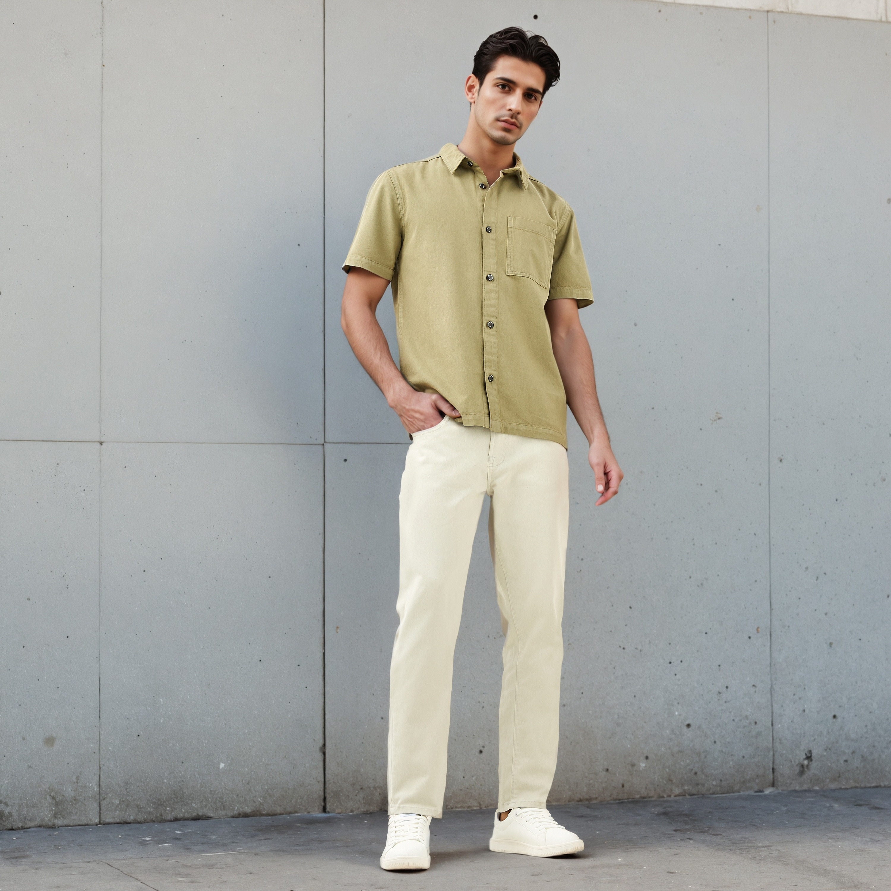 Relaxed Fit Shirt with Pocket-men-clothing-shirts-image-2