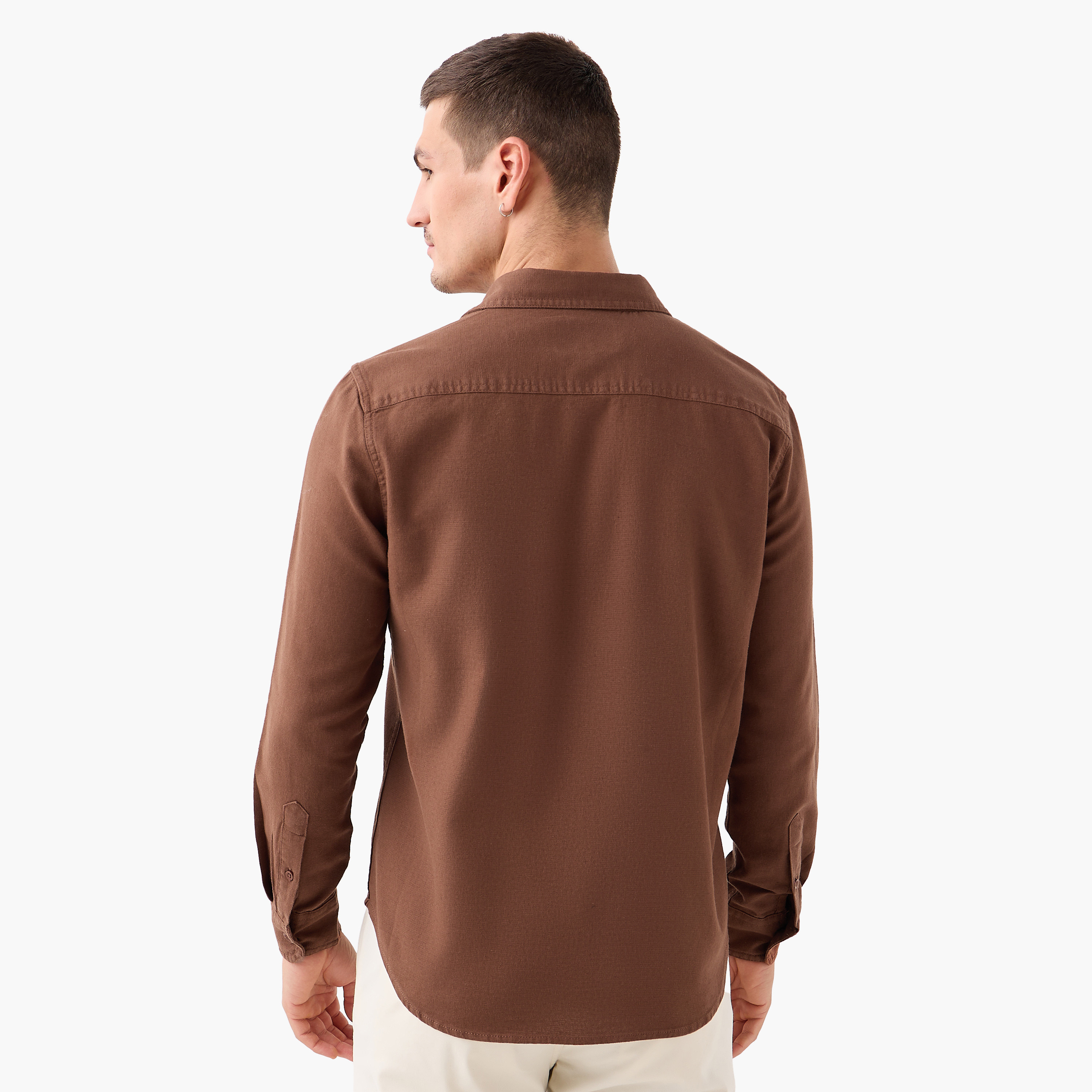 Regular Fit Linen Blend Shirt-men-clothing-shirts-image-3