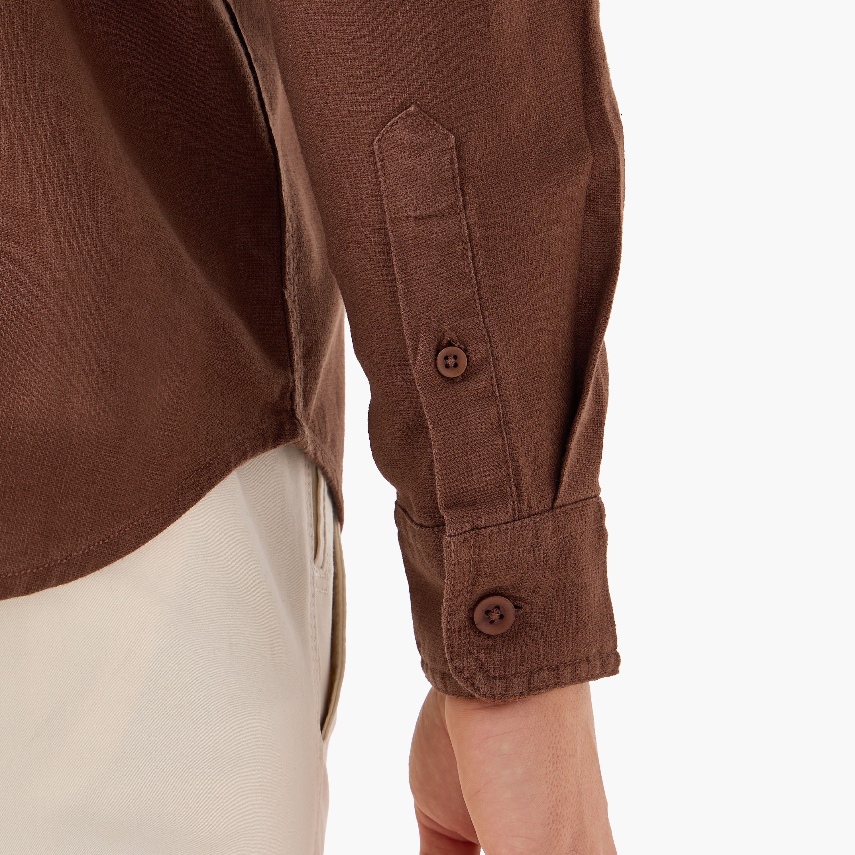 Regular Fit Linen Blend Shirt-men-clothing-shirts-image-5
