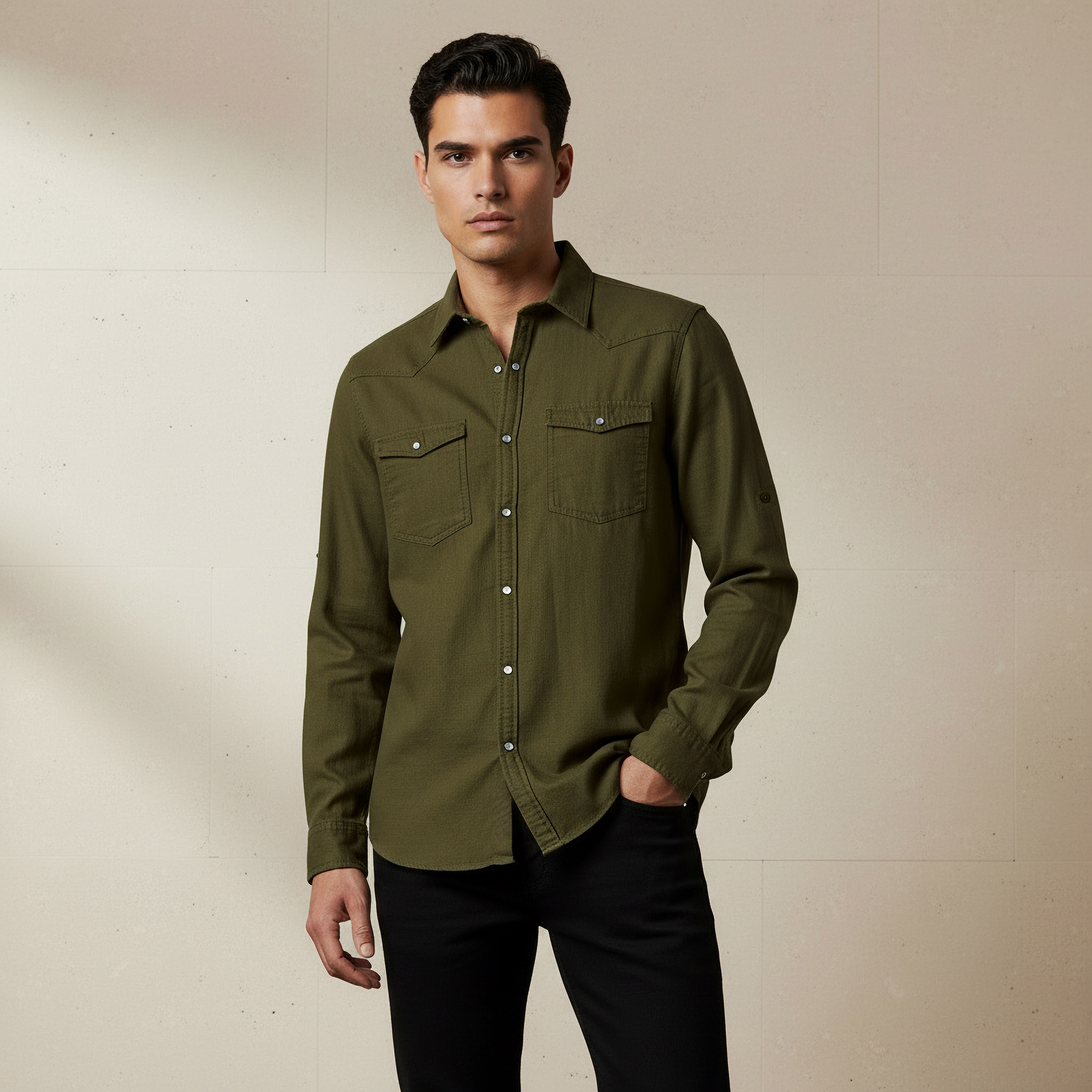 Men Regular Fit Long Sleeve Shirt-men-clothing-shirts-image-1