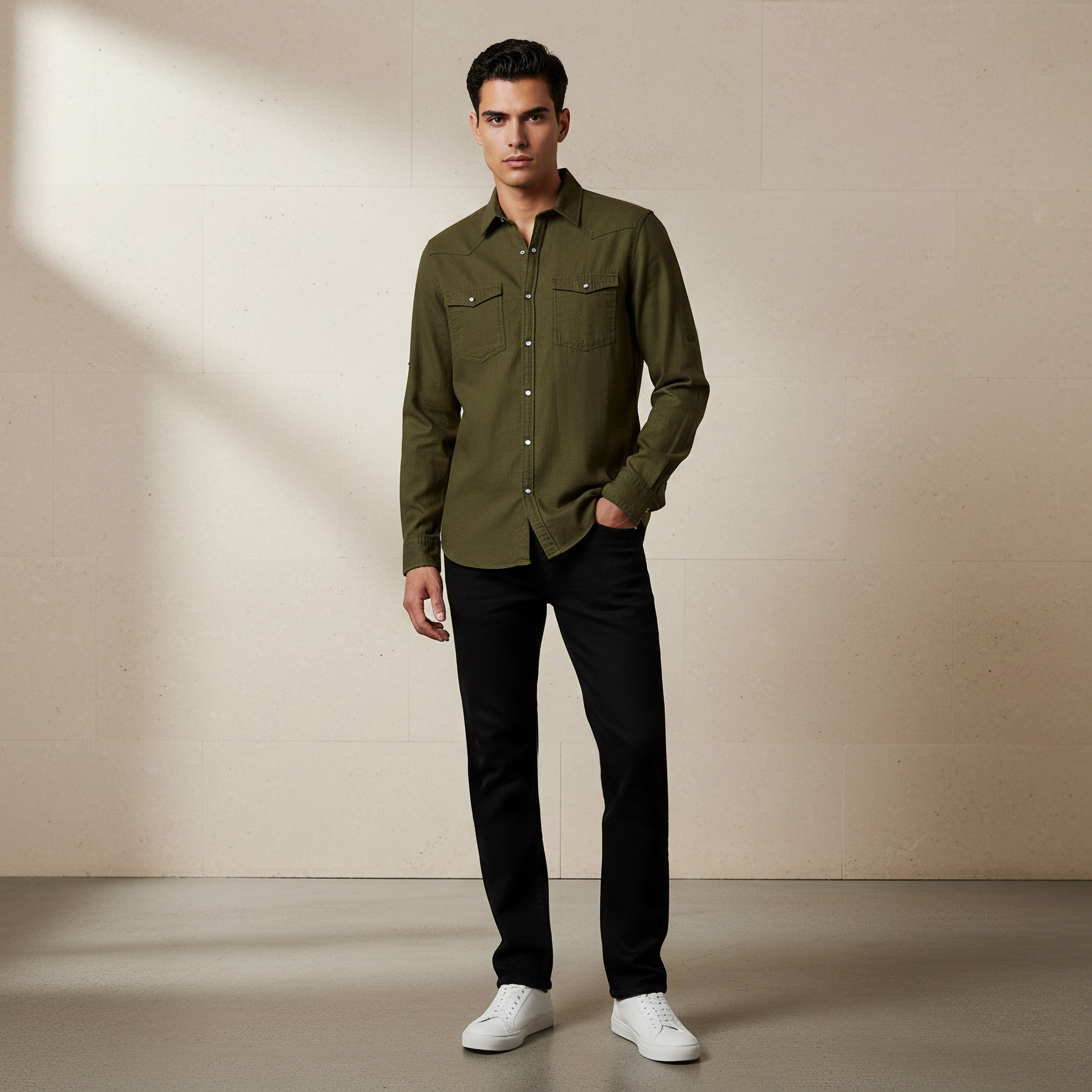Men Regular Fit Long Sleeve Shirt-men-clothing-shirts-image-2