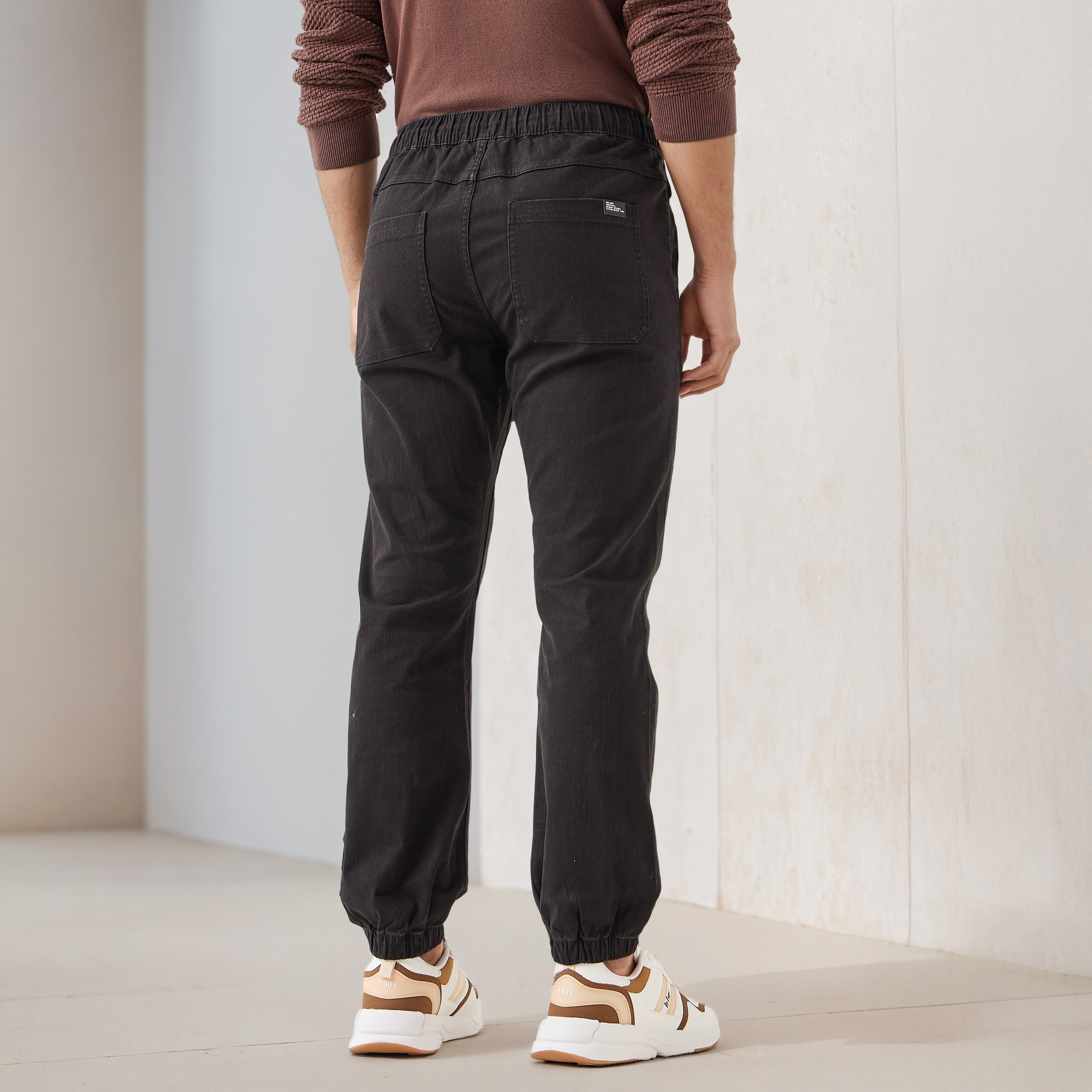 Regular Fit Drawstring Waist Denim Joggers-men-clothing-bottoms-joggers-image-3