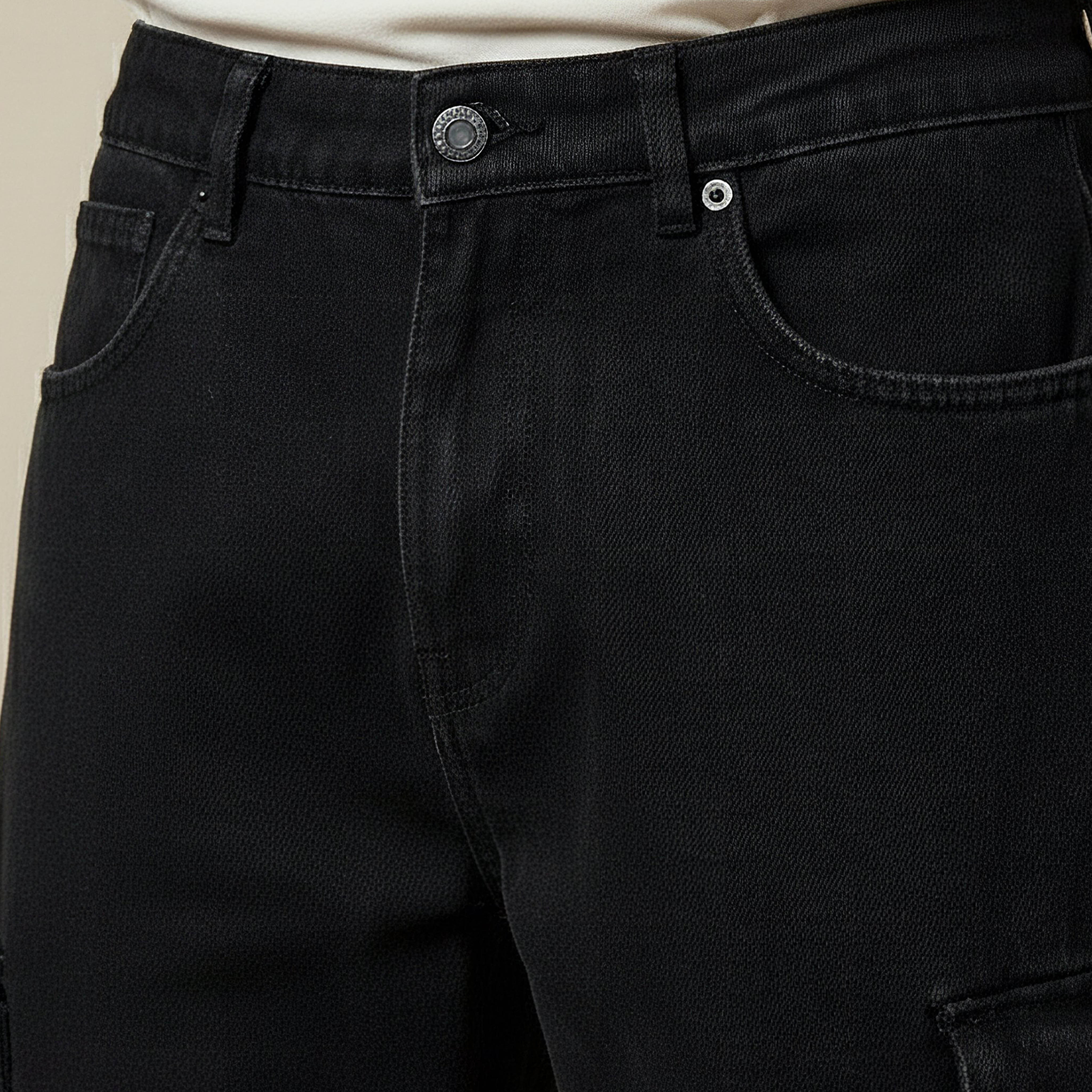 Men Regular Fit Mid-Rise Cargo Jeans-men-clothing-bottoms-jeans-image-4