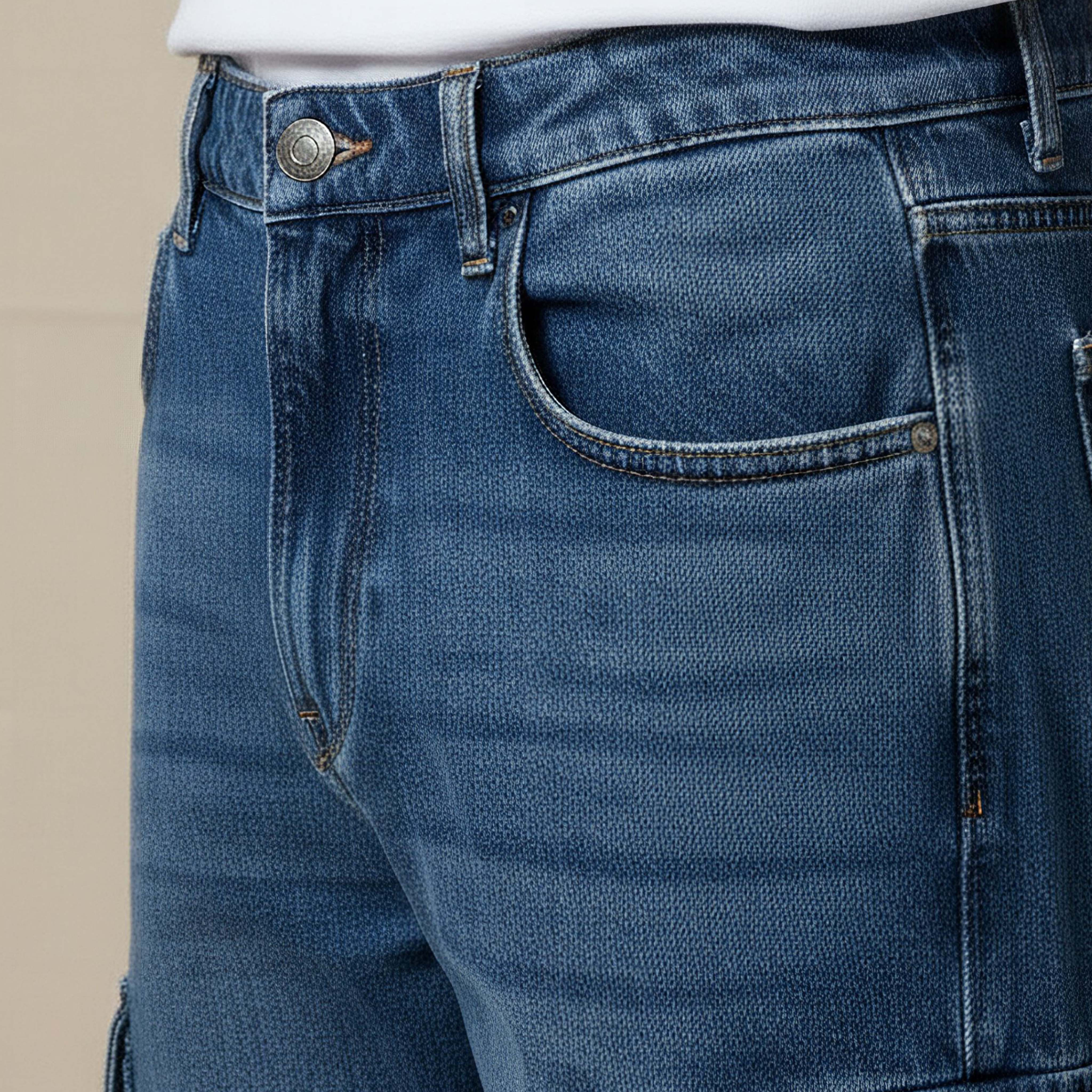 Men Regular Fit Mid-Rise Cargo Jeans-men-clothing-bottoms-jeans-image-4