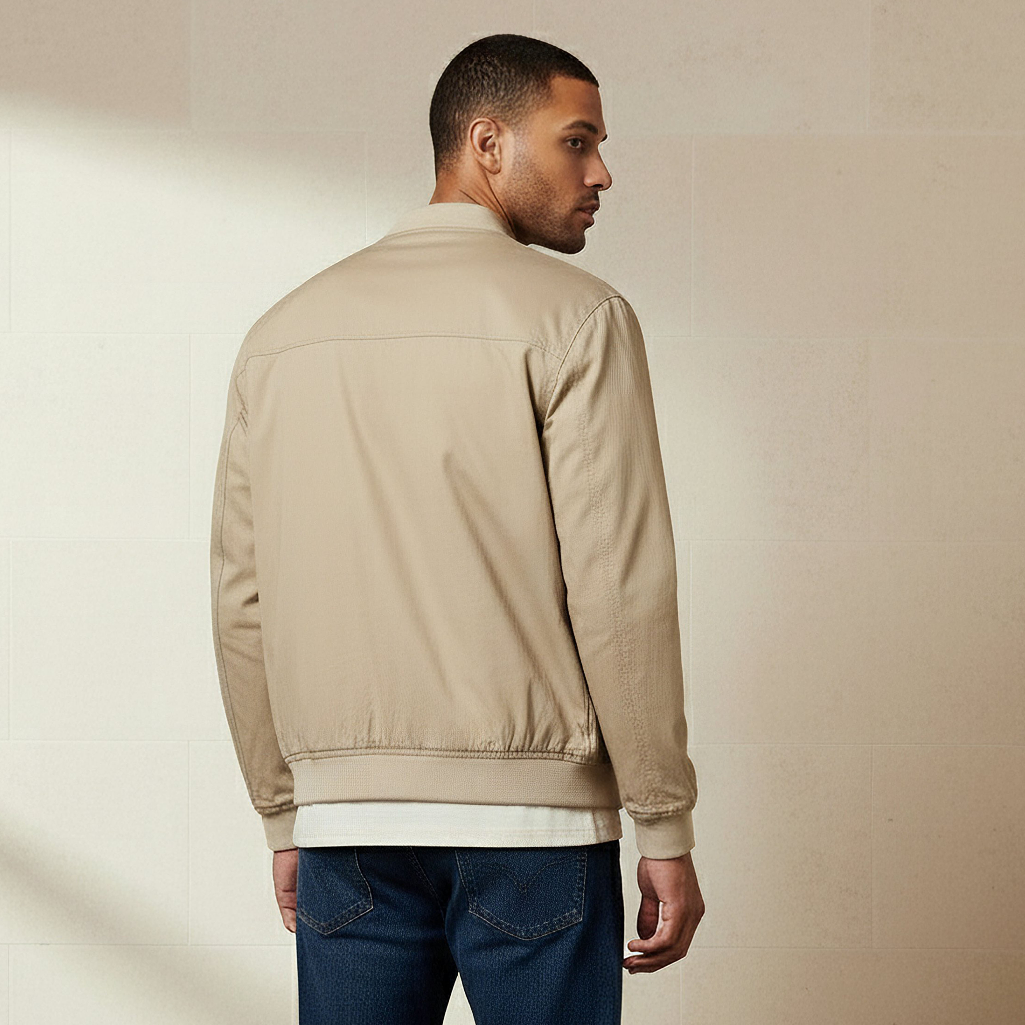 Men Regular Fit Twill Bomber Jacket-men-clothing-jacketsandblazers-jackets-image-3