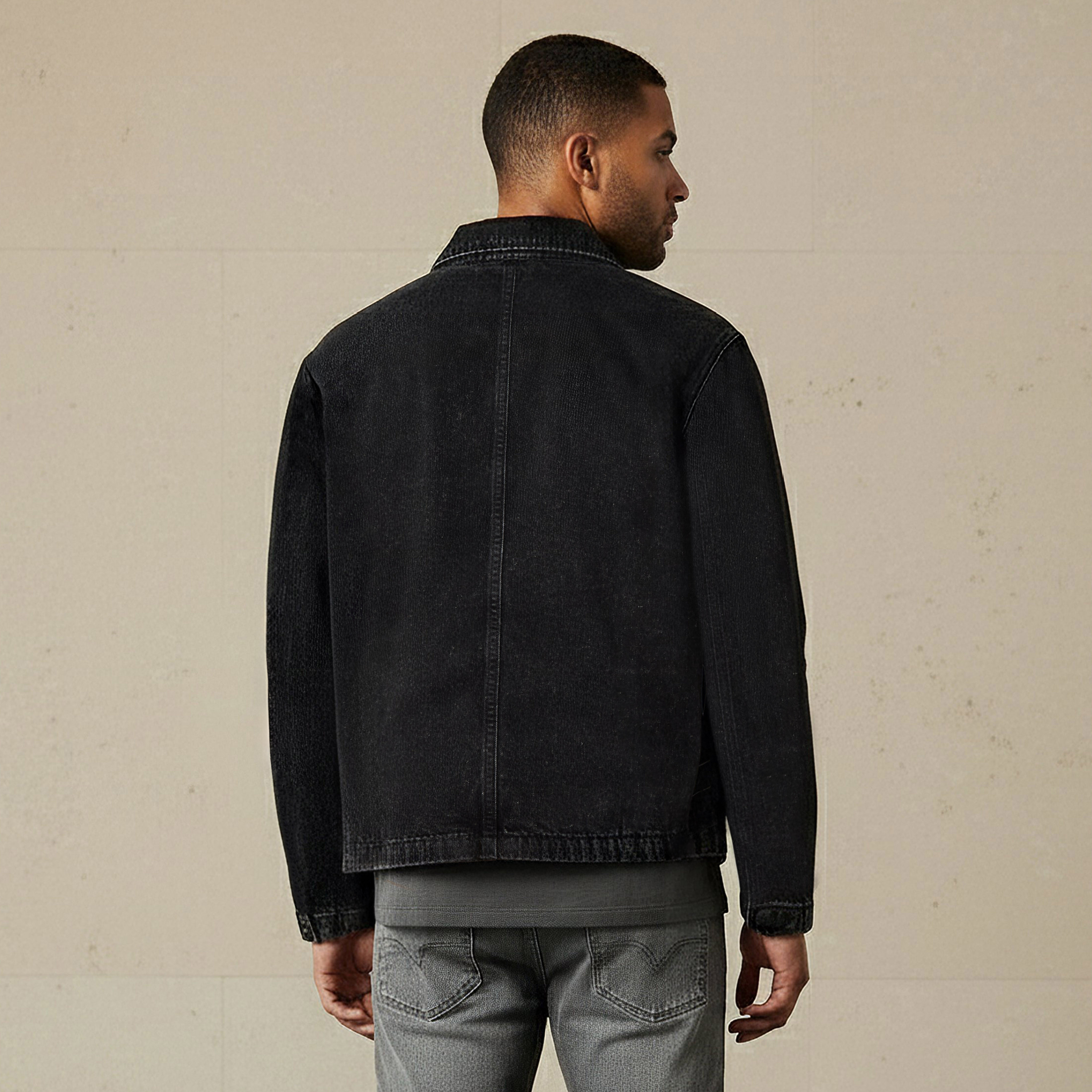 Men Regular Fit Zip Through Denim Jacket-men-clothing-jacketsandblazers-jackets-image-3