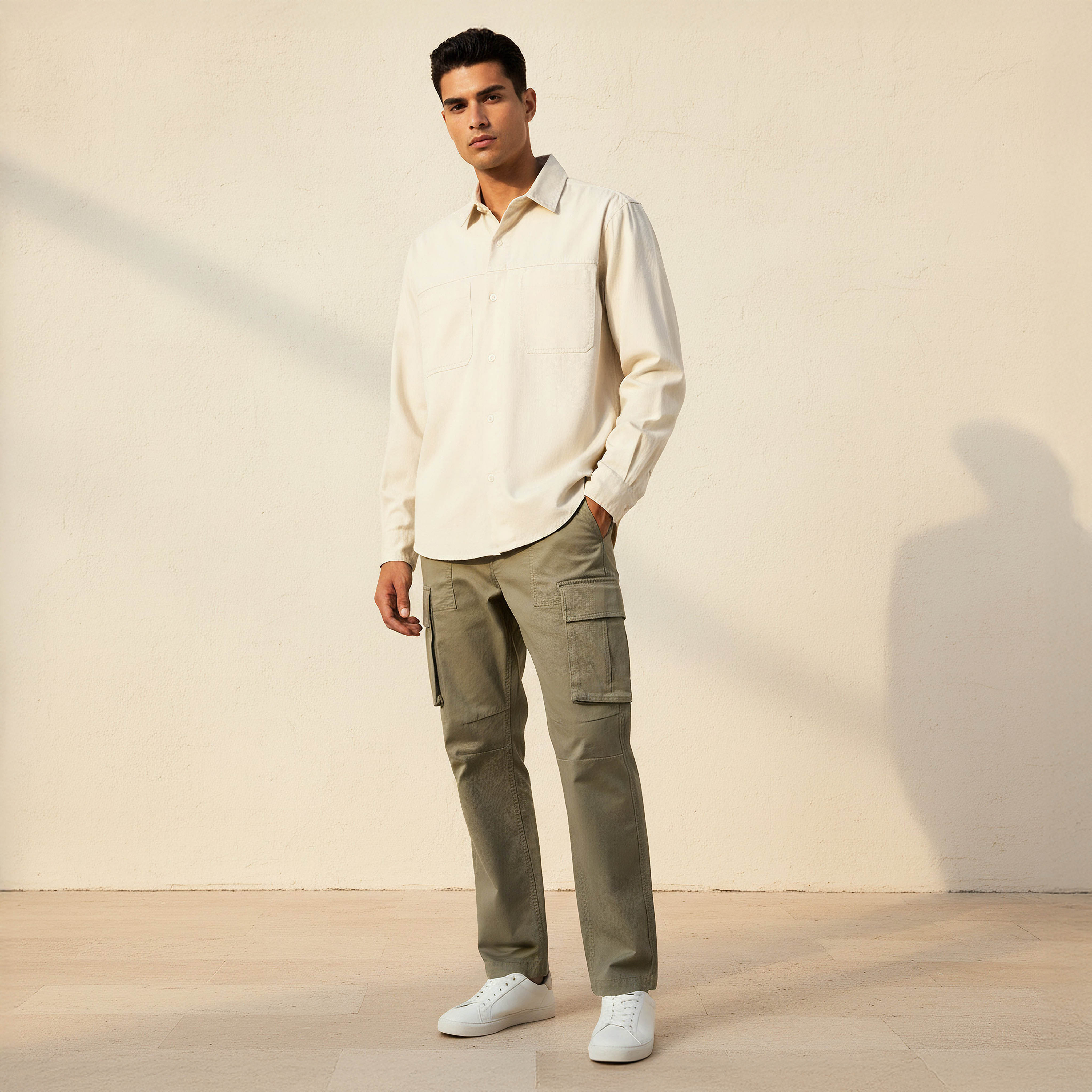Men Regular Fit Twill Long Sleeves Shirt-men-clothing-shirts-image-3