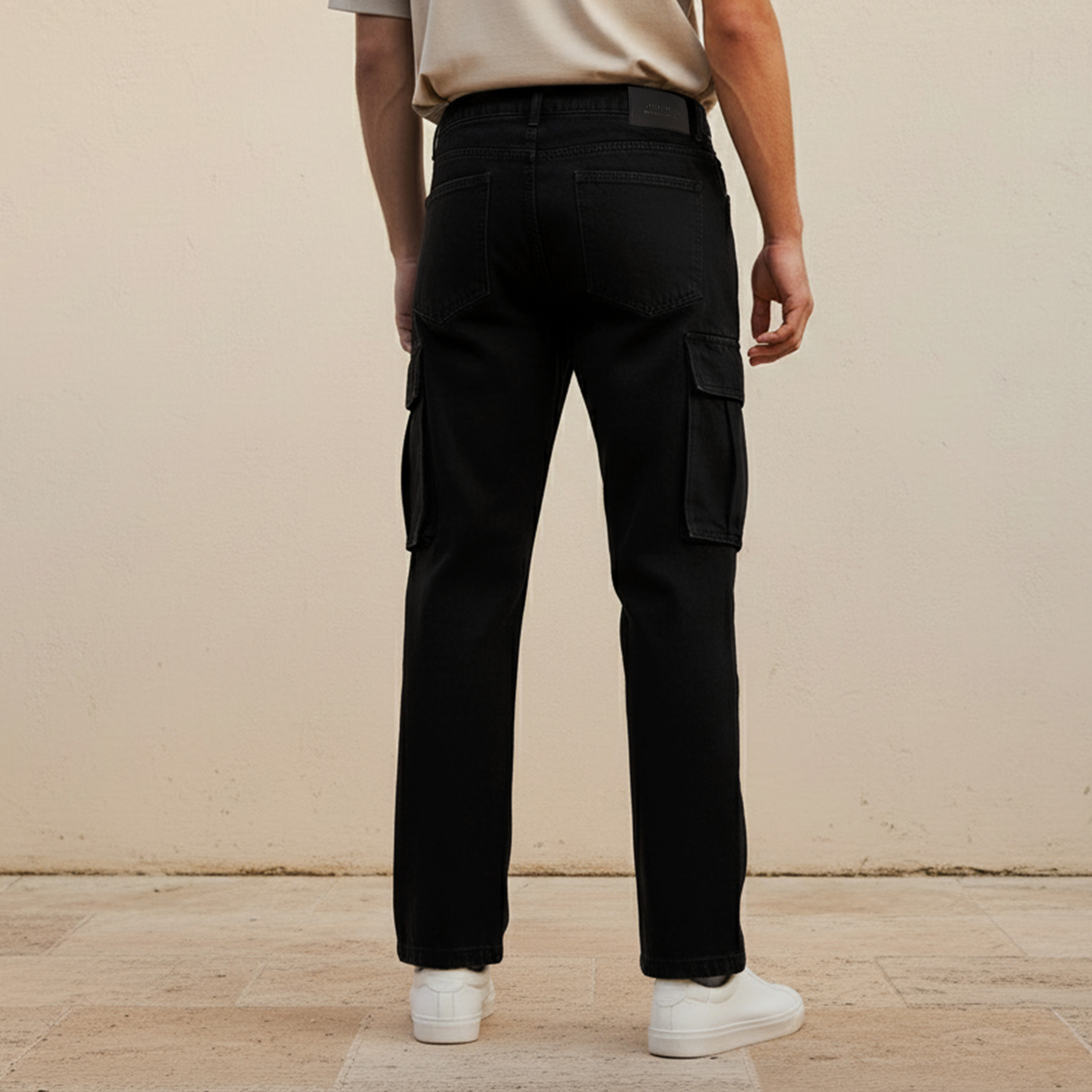 Men Regular Fit Mid-Rise Cargo Jeans-men-clothing-bottoms-jeans-image-4