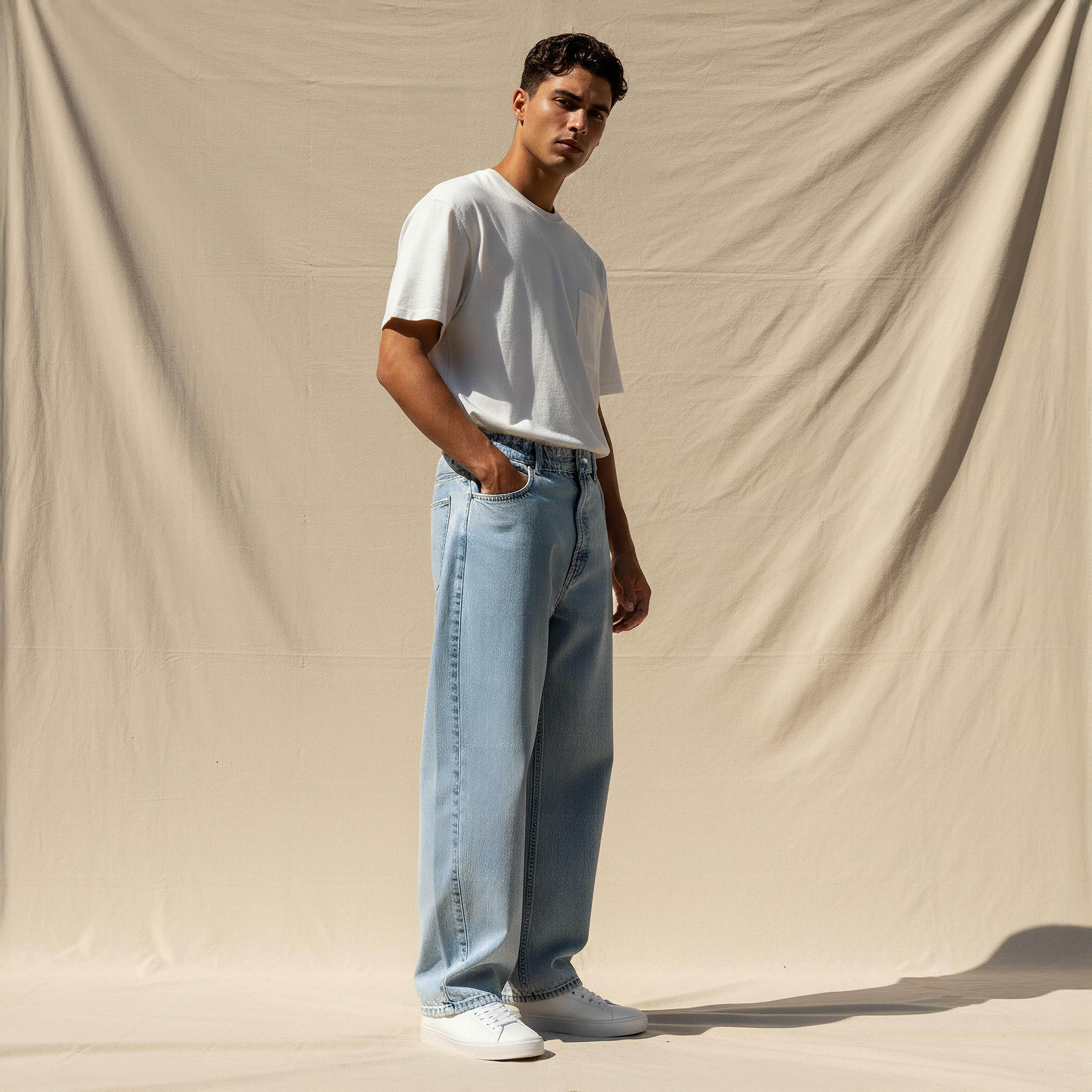 Men Baggy Fit Mid-Rise Jeans-men-clothing-bottoms-jeans-image-3
