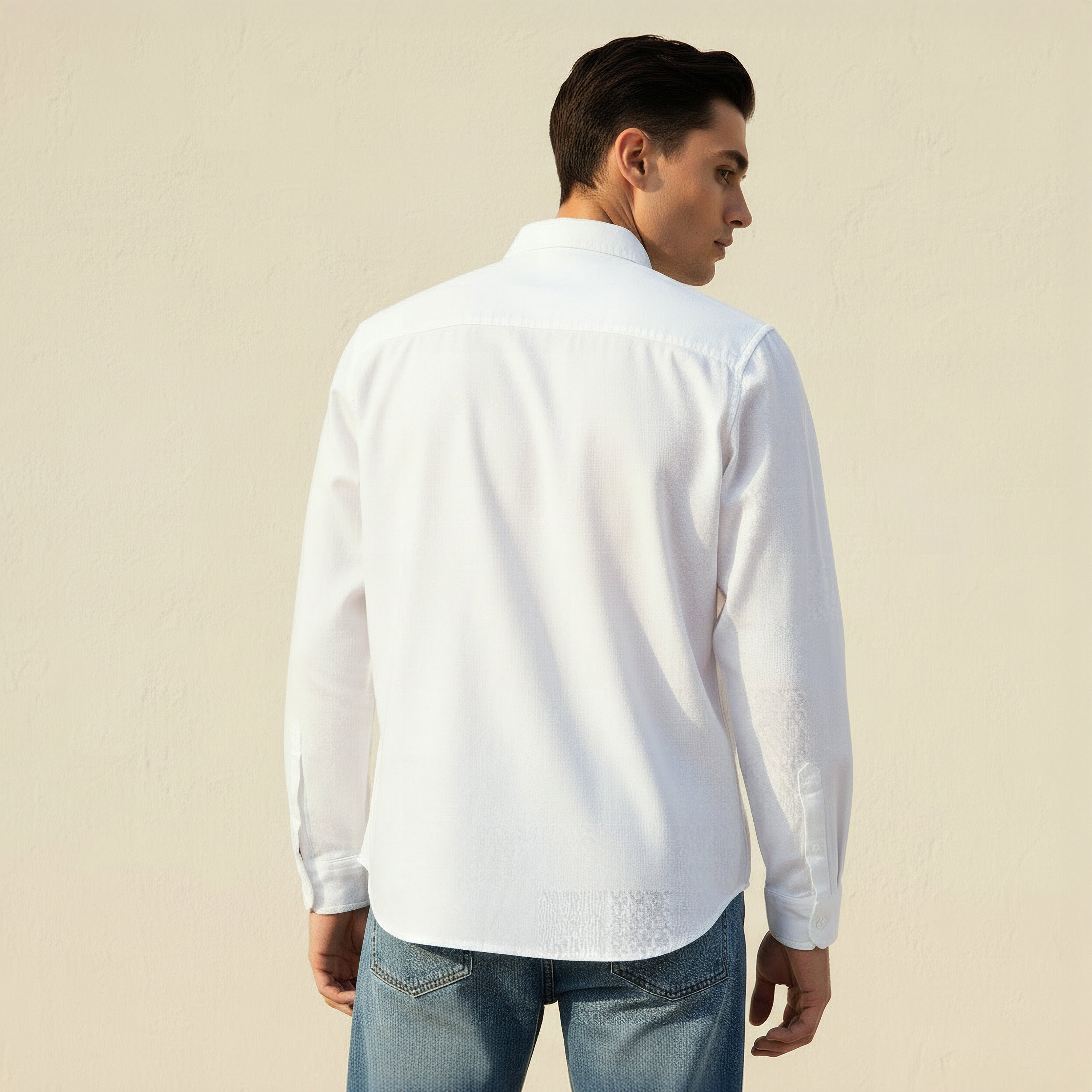 قميص بقصة مريحة وياقة وأكمام طويلة للرجال-men-clothing-shirts-image-4
