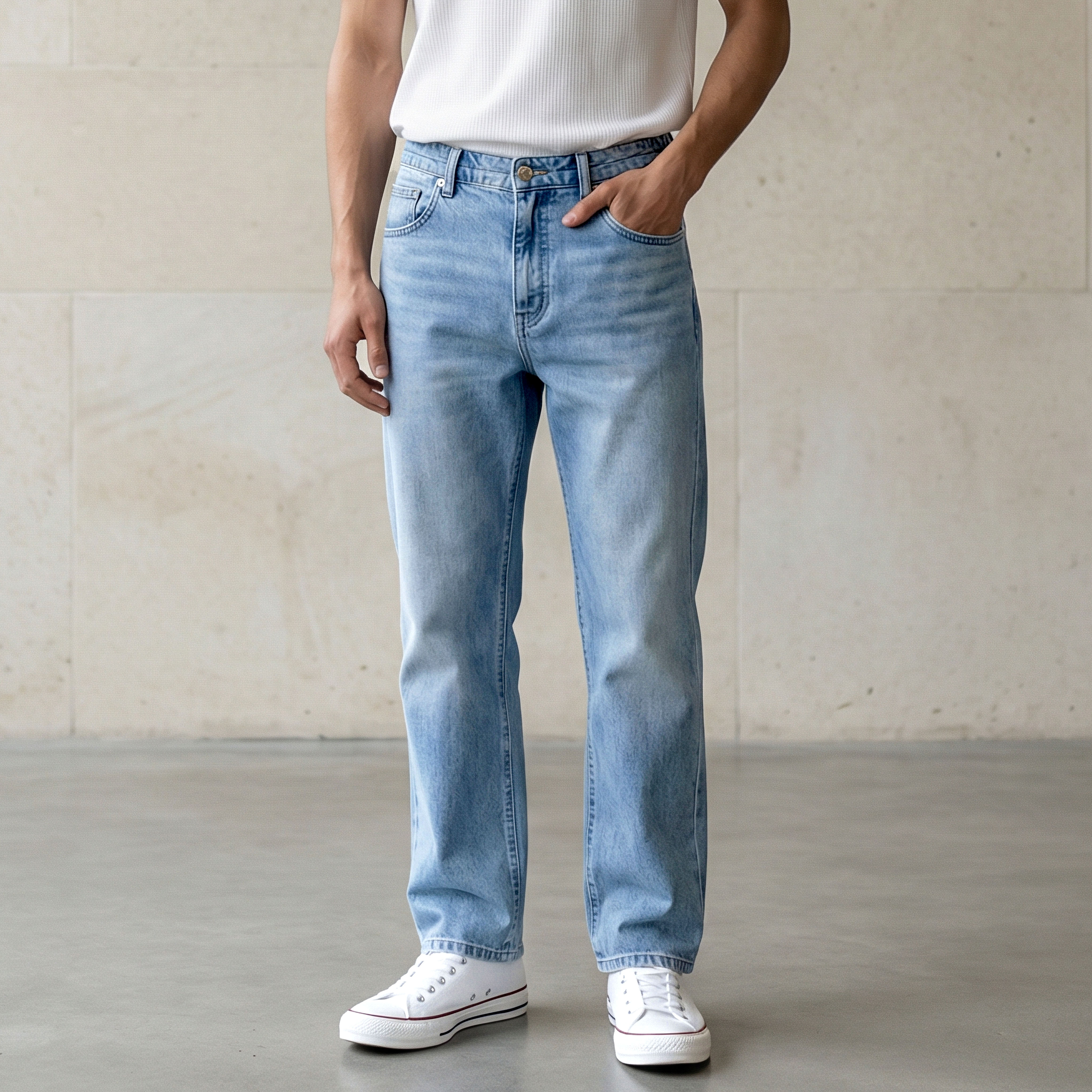 Men Baggy Fit Mid-Rise Jeans-men-clothing-bottoms-jeans-image-1