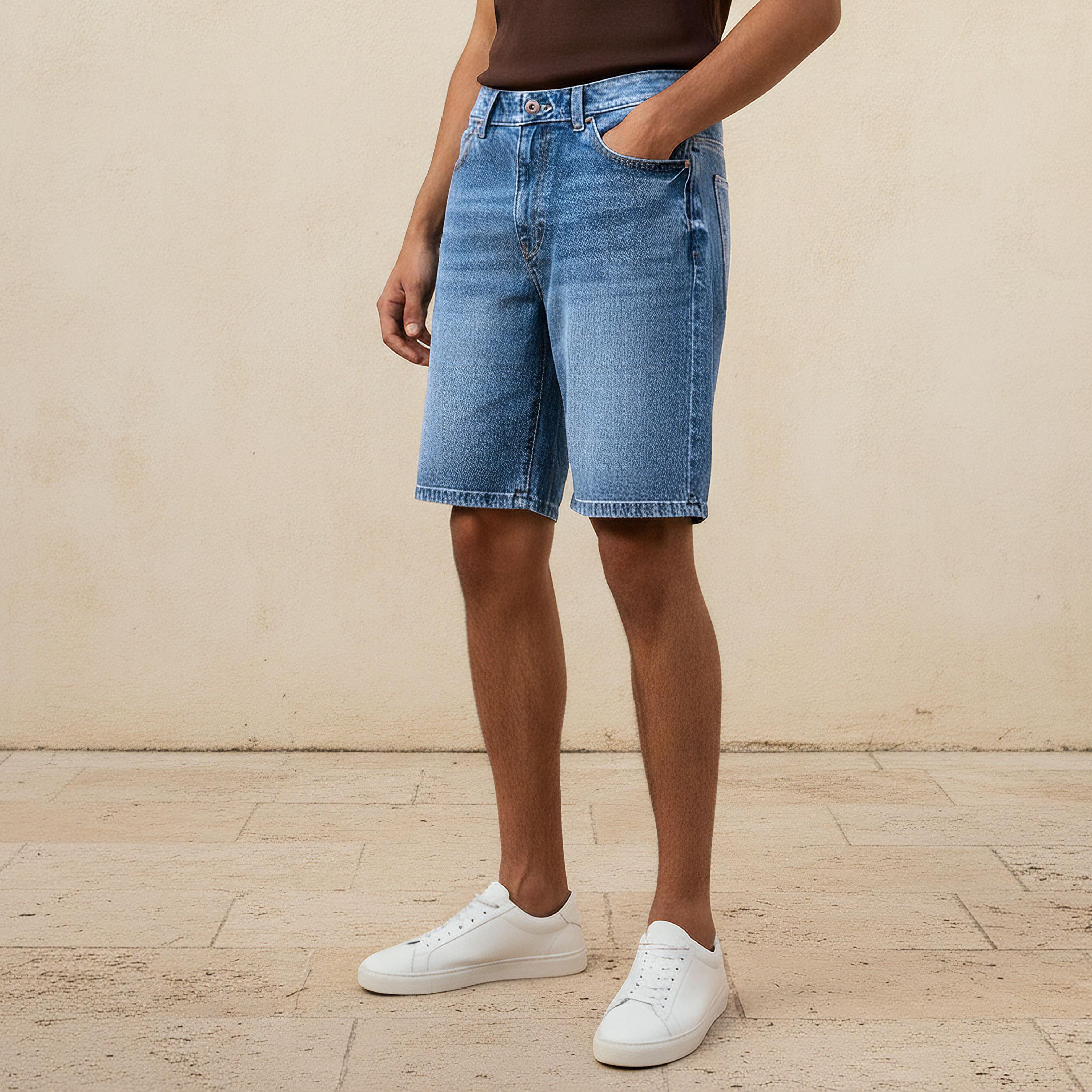 شورت دينم بقصّة عادية للرجال-men-clothing-bottoms-shorts-image-1