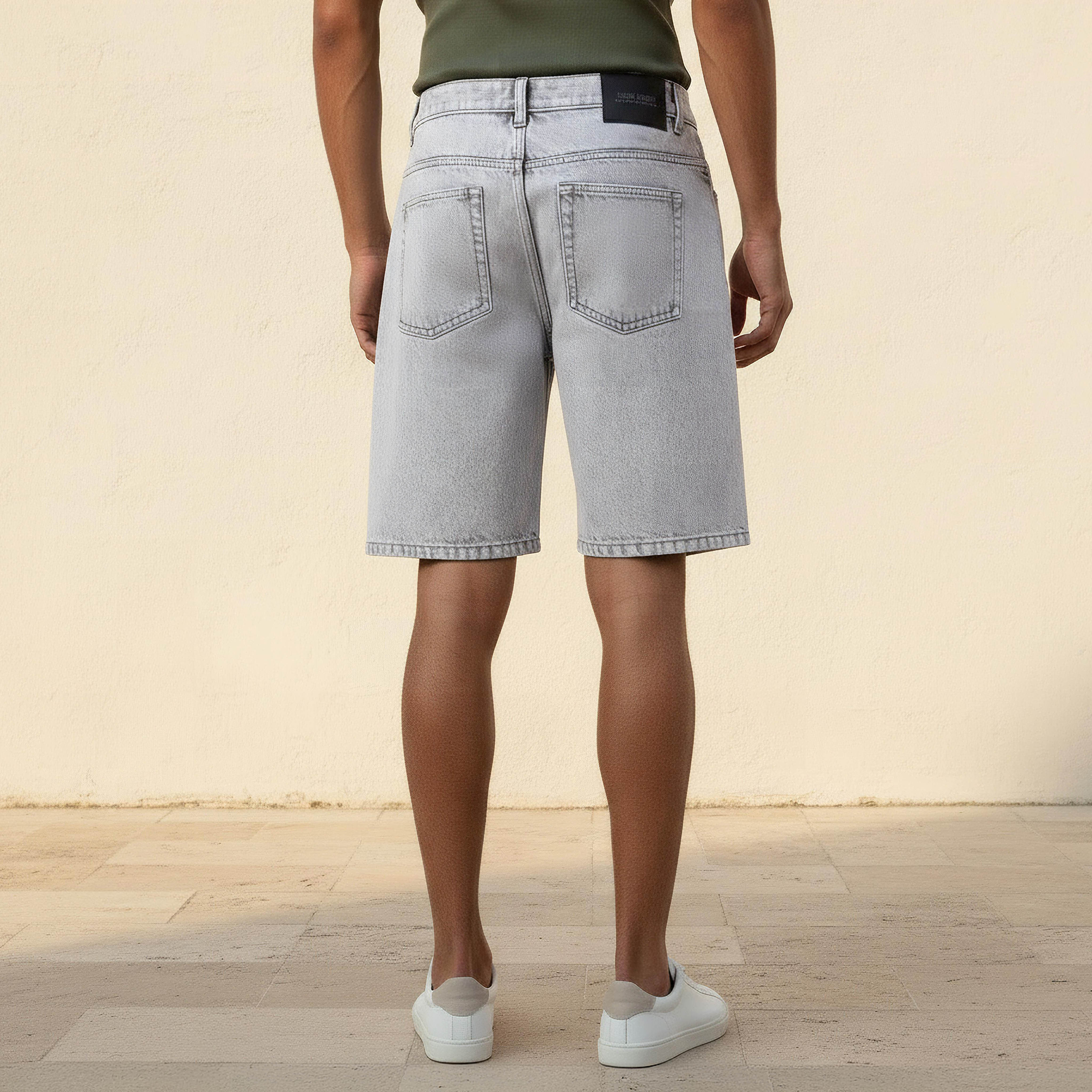 Men Regular Fit Shorts Denim-men-clothing-bottoms-shorts-image-4