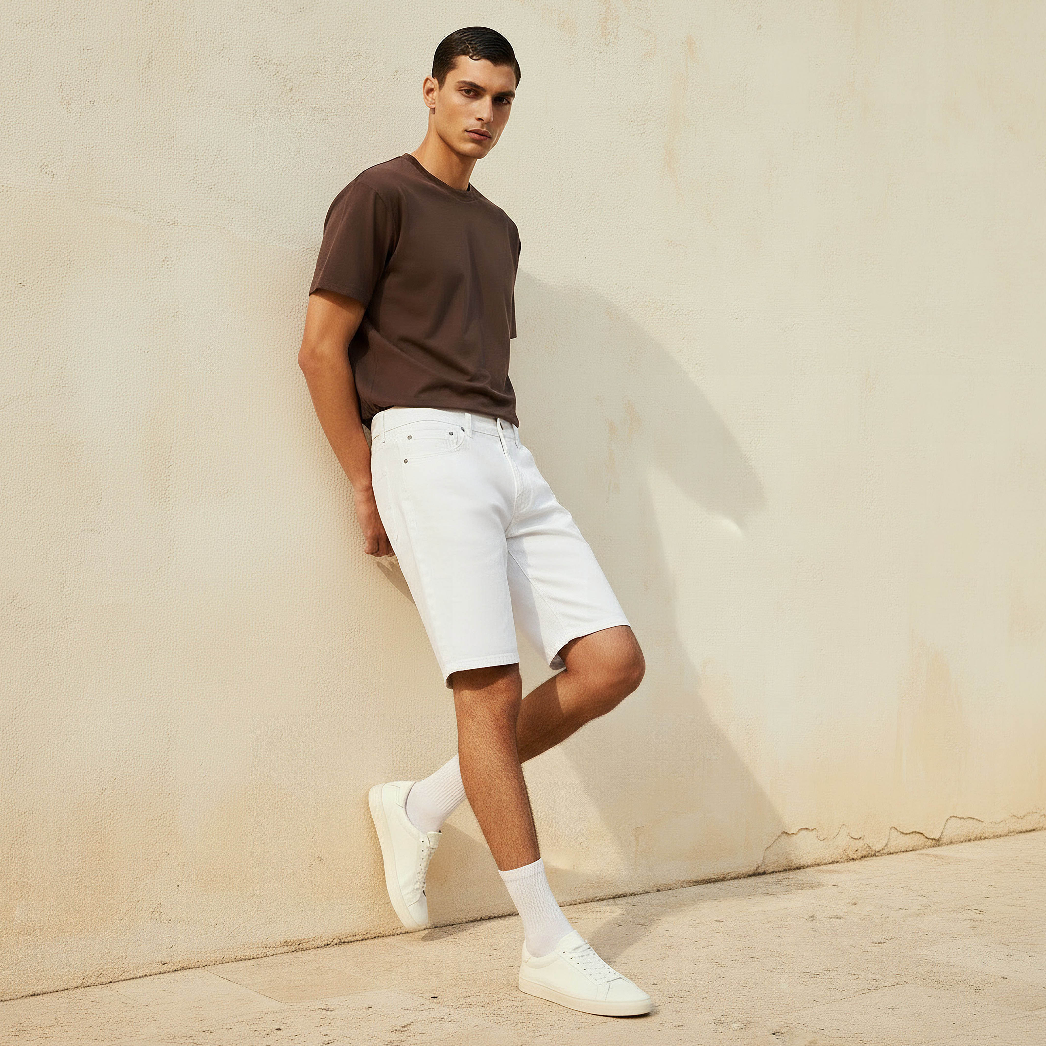 Men Regular Fit Denim Shorts-men-clothing-bottoms-shorts-image-3