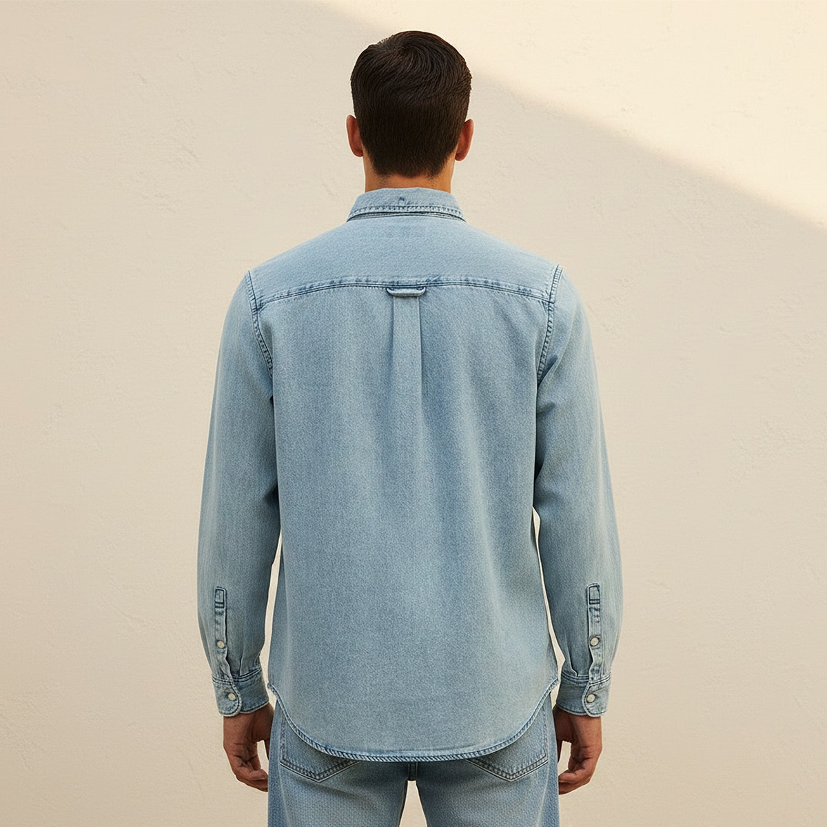 Splash Denim Regular Fit Button-Down Collar Long Sleeves Shirt-men-clothing-shirts-image-4