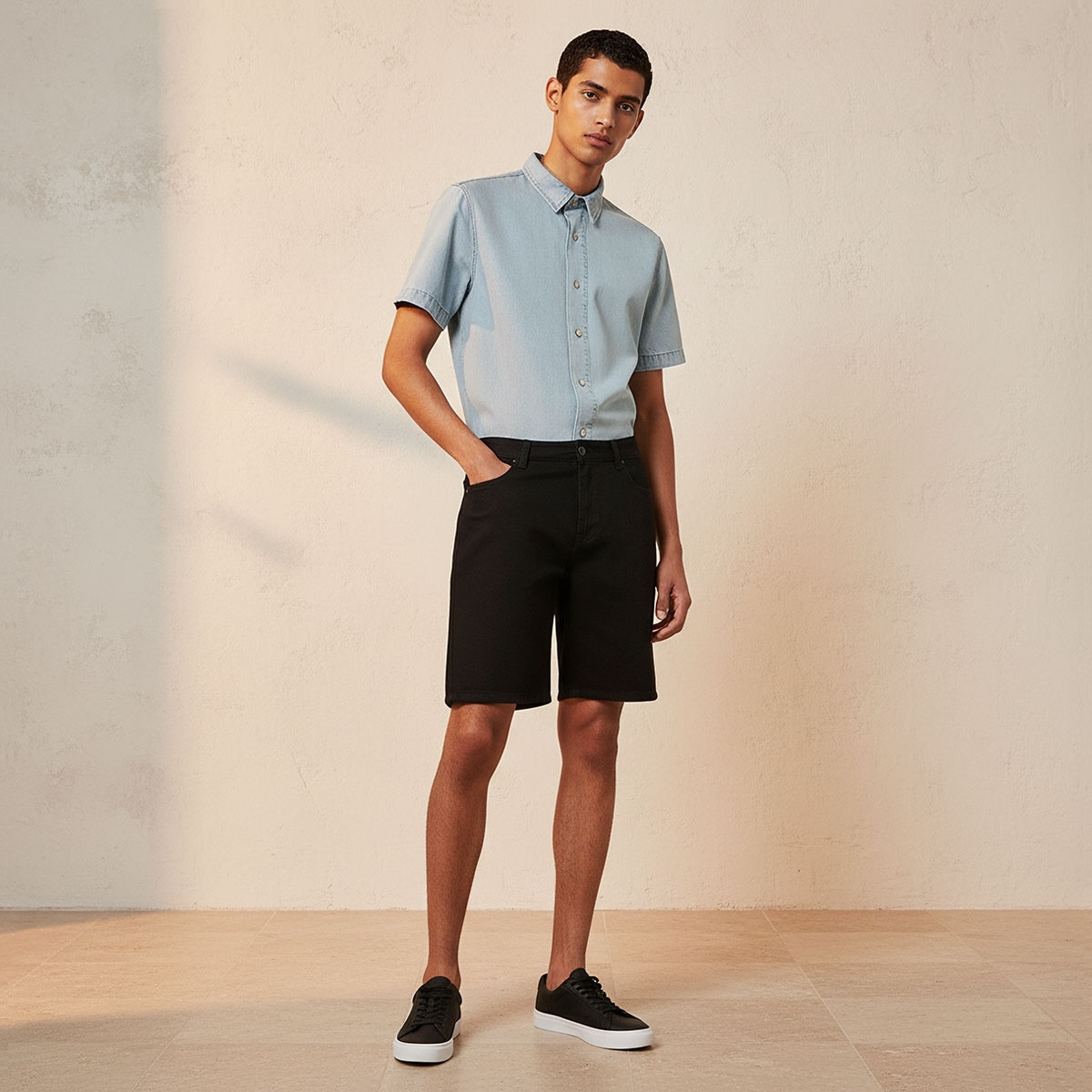 شورت دينم من سبلاش-men-clothing-bottoms-shorts-image-3