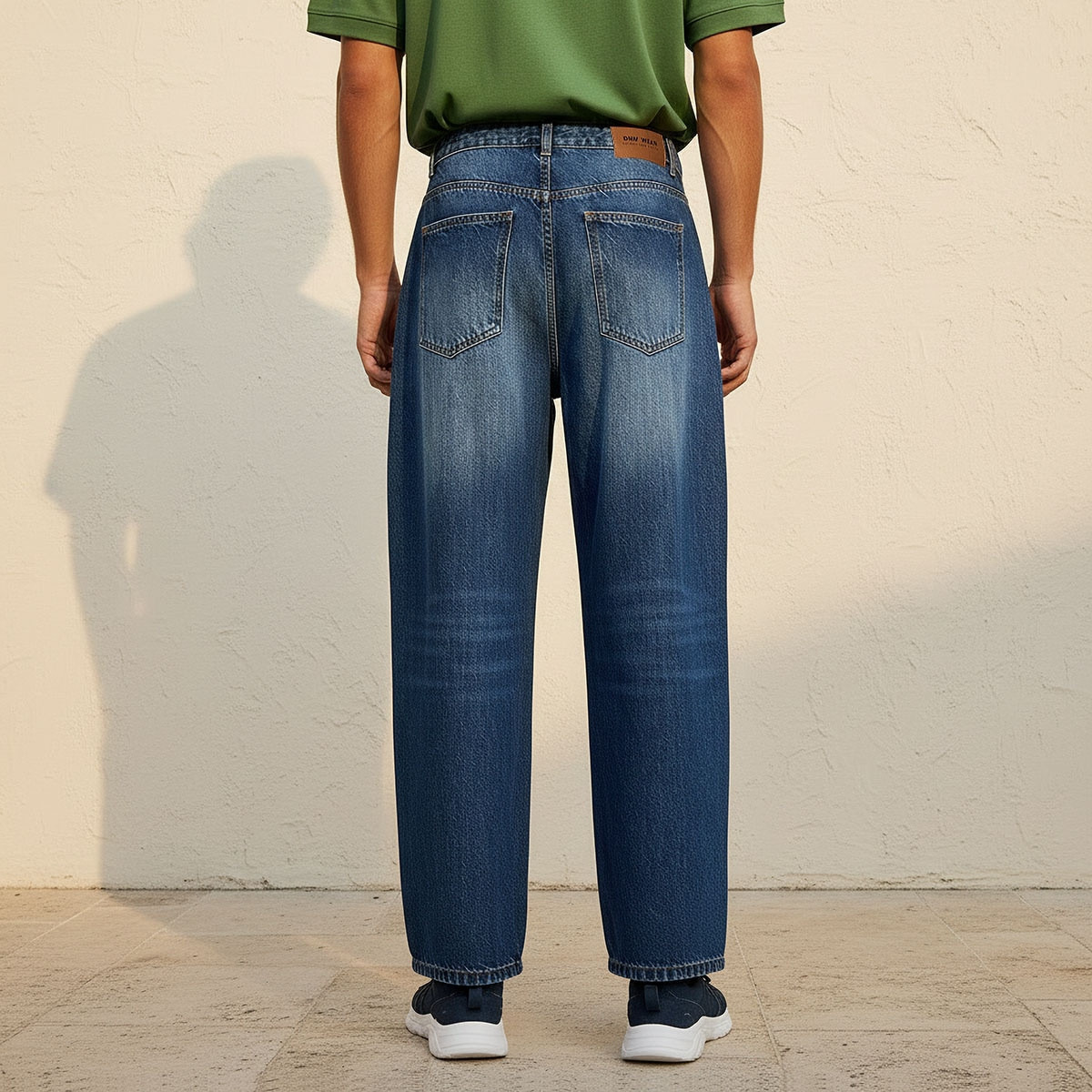 بنطلون جينز دينم بخصر متوسط الارتفاع وقصة باجي من سبلاش-men-clothing-jeans-image-4