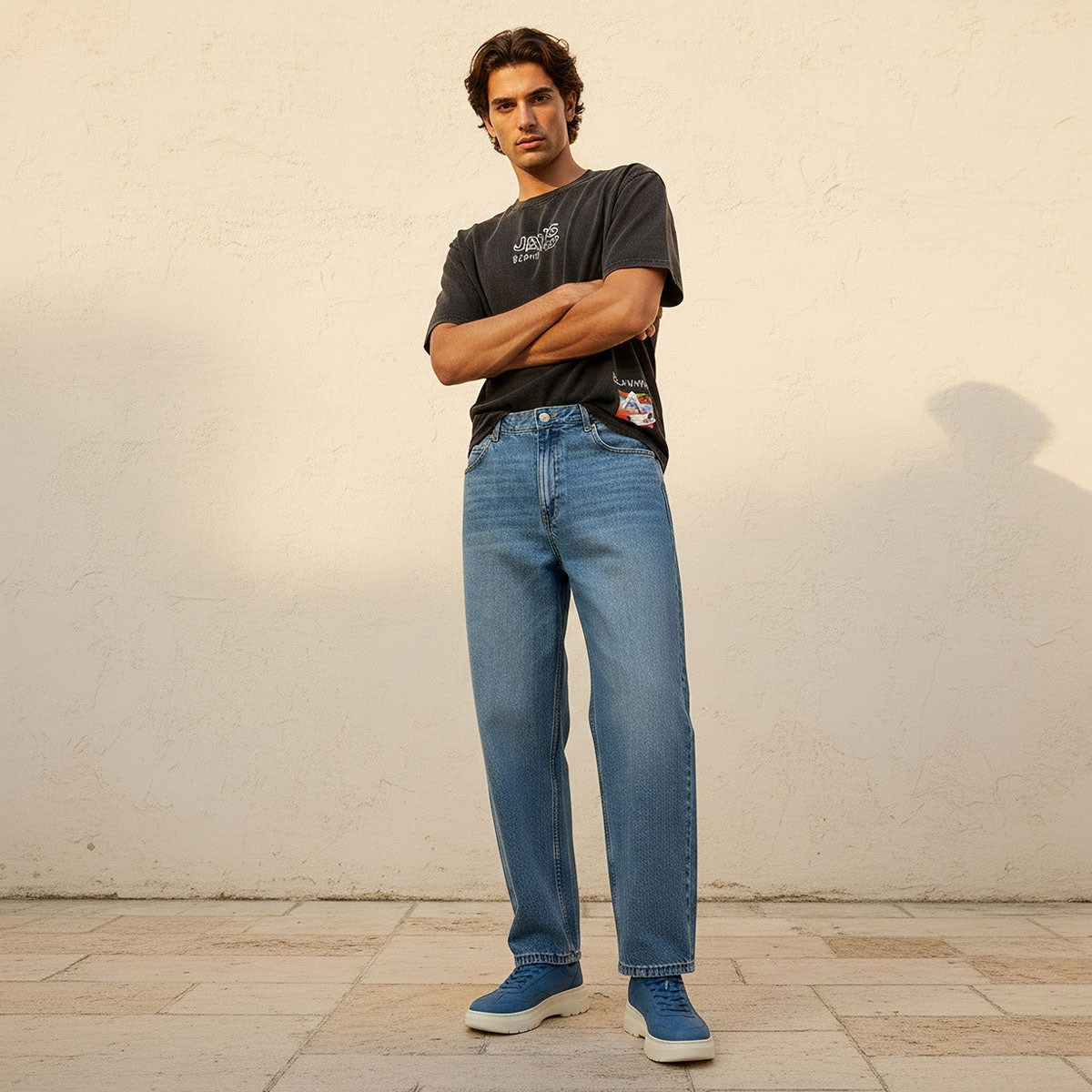 بنطلون جينز بقصة باغي وخصر متوسط من سبلاش دينم-men-clothing-jeans-image-6