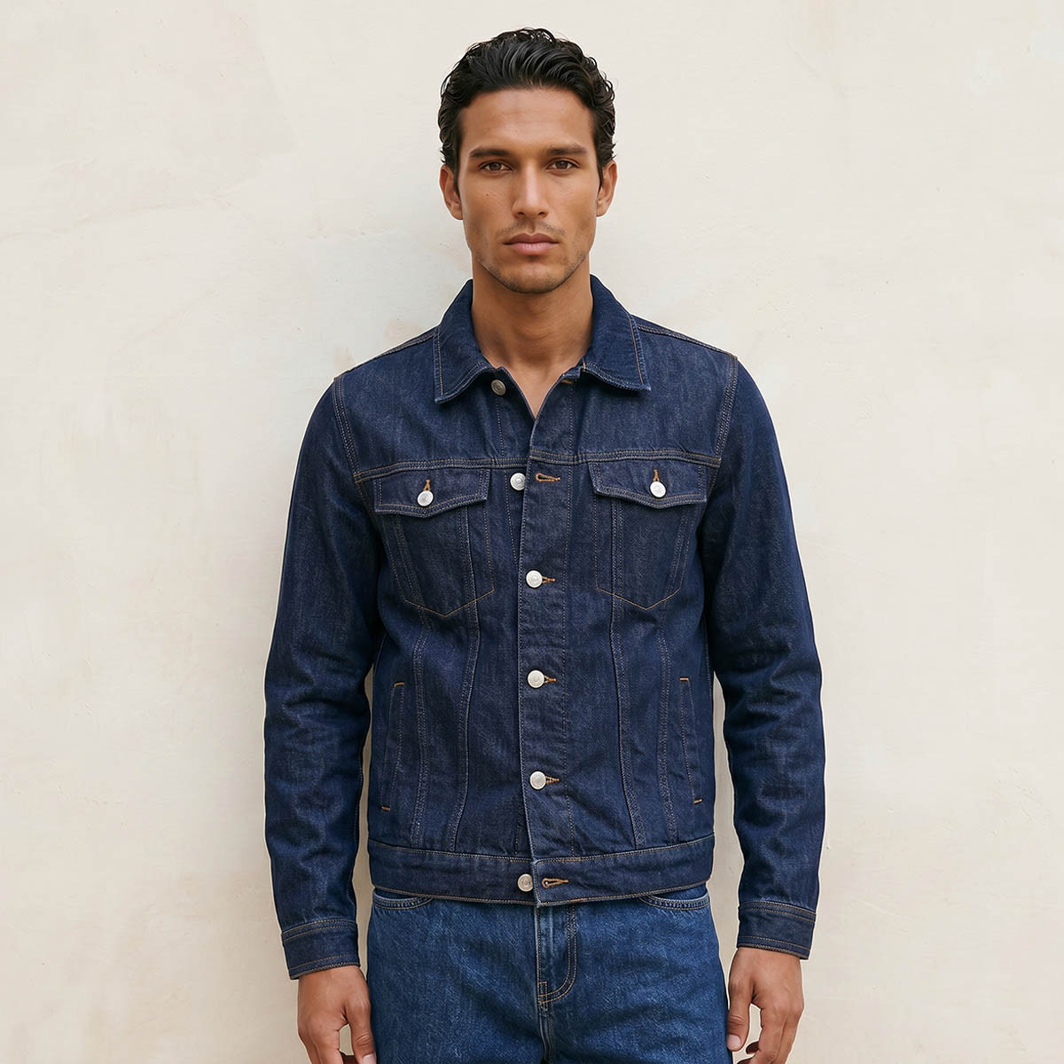 جاكيت تراكر بقصّة عادية وجيب من سبلاش دنيم-men-clothing-jacketsandblazers-jackets-image-5