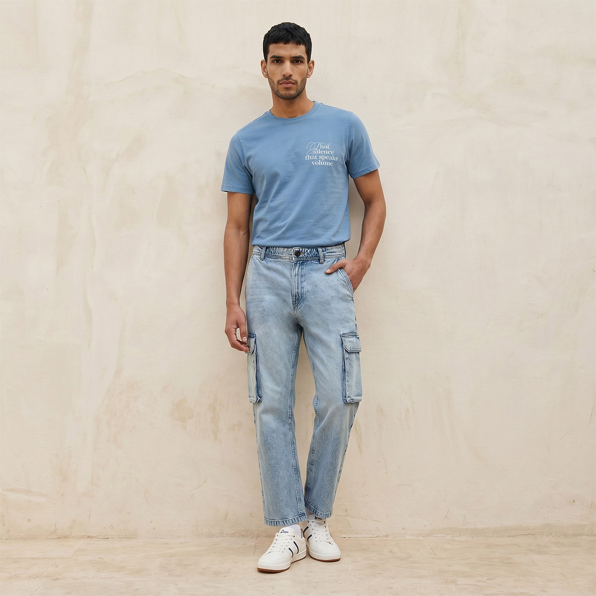 بنطلون دينم كارجو قطن من سبلاش-men-clothing-jeans-image-3
