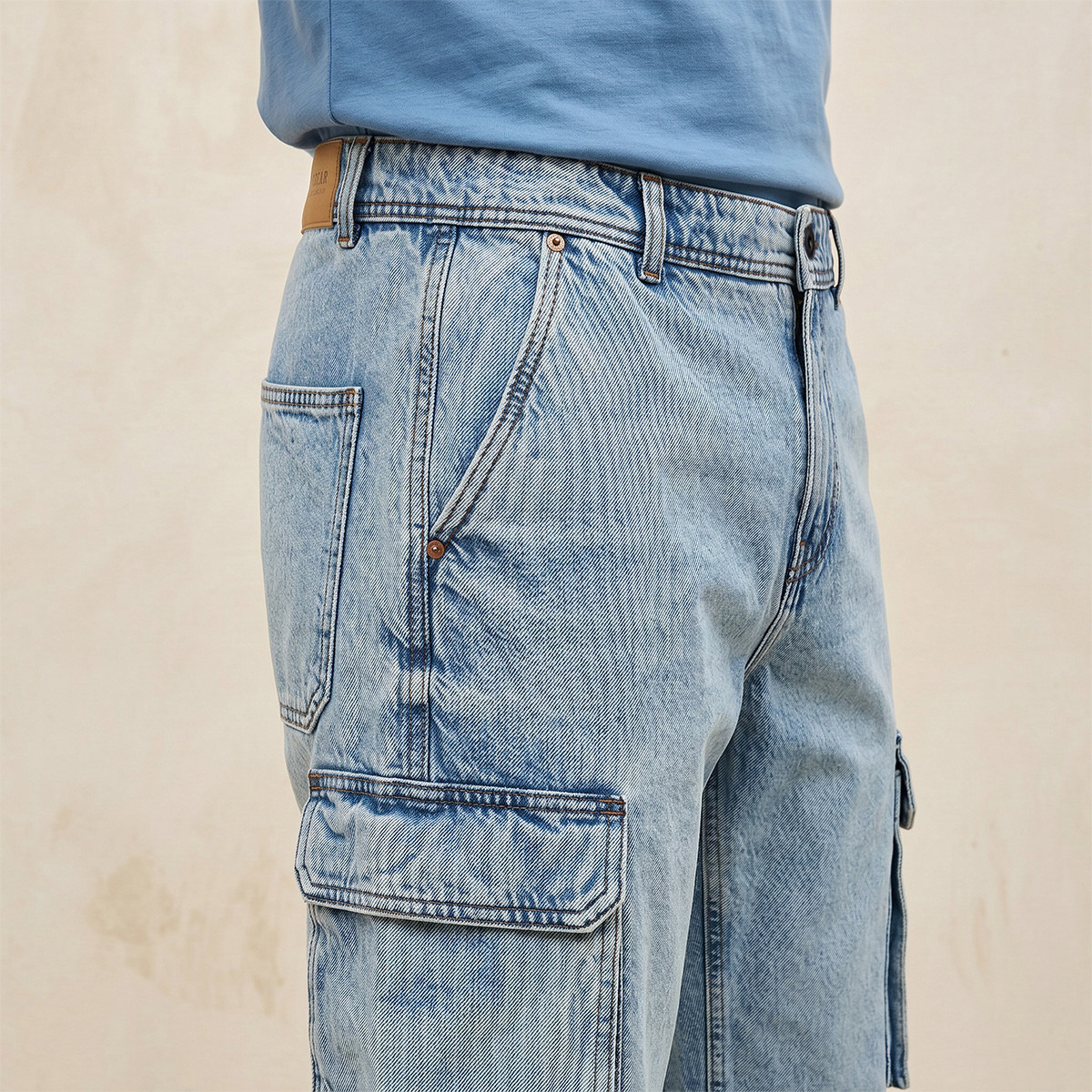 بنطلون دينم كارجو قطن من سبلاش-men-clothing-jeans-image-6
