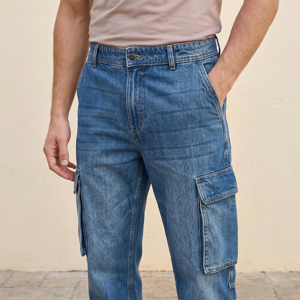Splash Denim Cotton Cargo Jeans-men-clothing-jeans-image-5