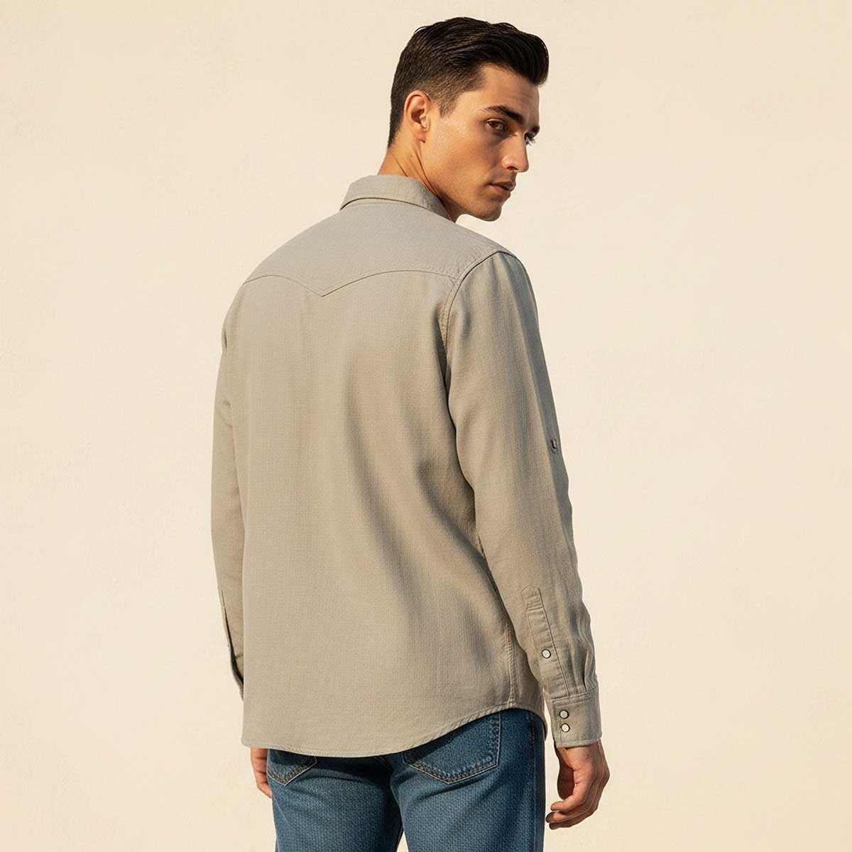 قميص بارز الملمس بأكمام طويلة من سبلاش دنيم-men-clothing-shirts-image-4