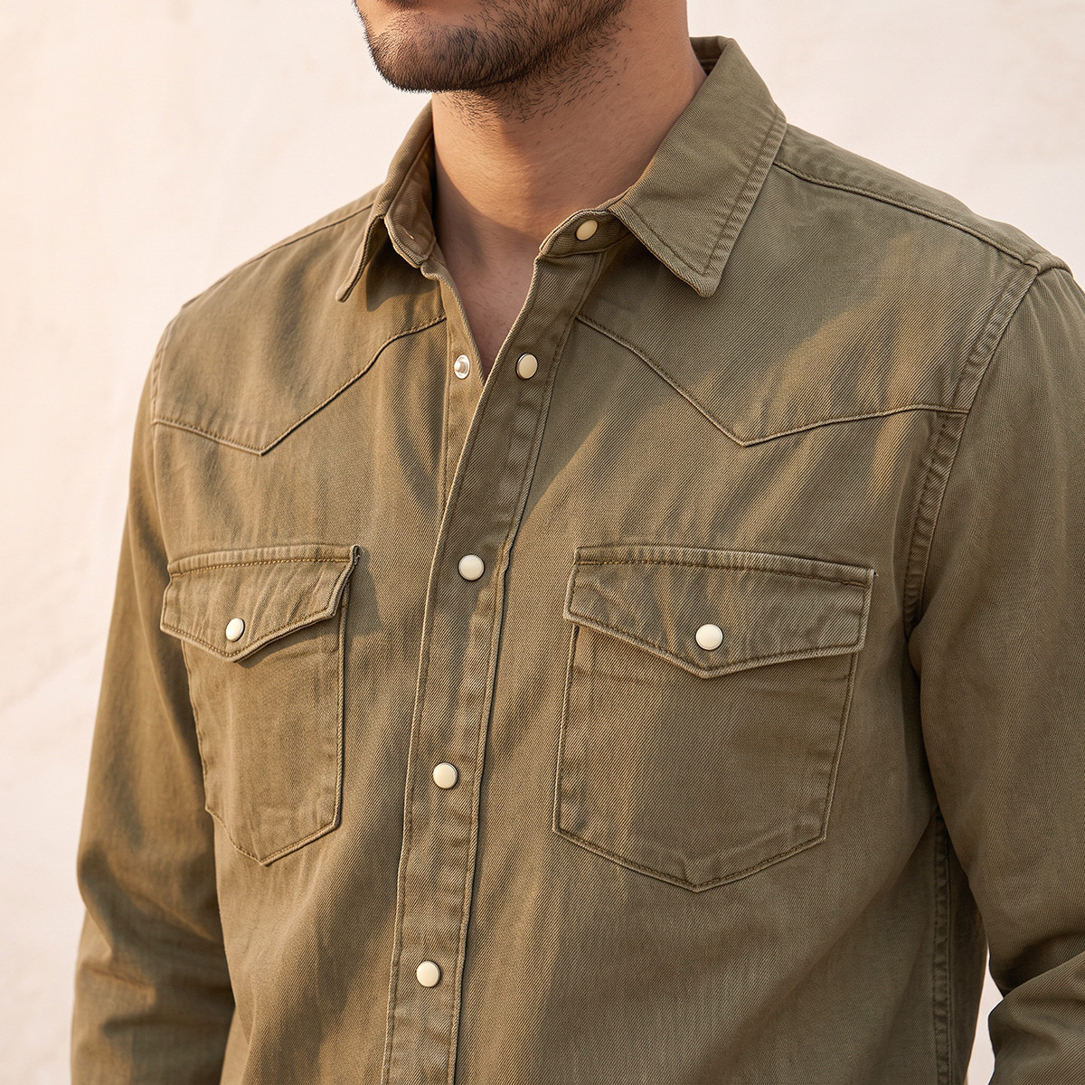 Splash Denim Regular Fit Denim Shirt-men-clothing-shirts-image-4