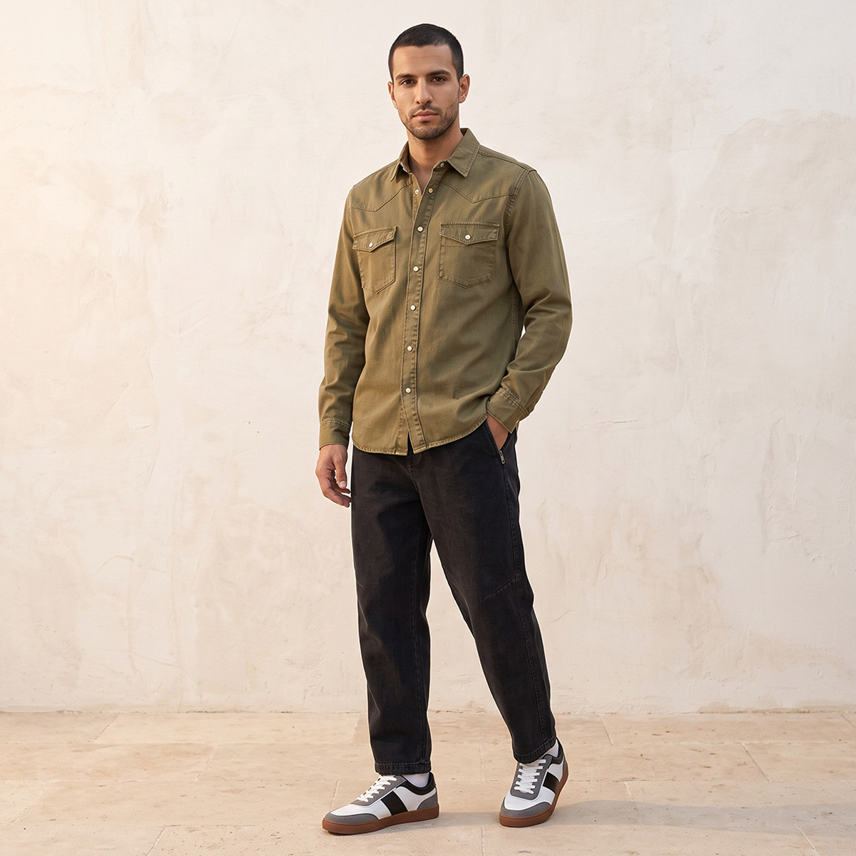 Splash Denim Regular Fit Denim Shirt-men-clothing-shirts-image-5