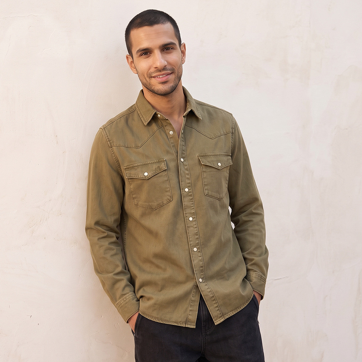 Splash Denim Regular Fit Denim Shirt-men-clothing-shirts-image-6
