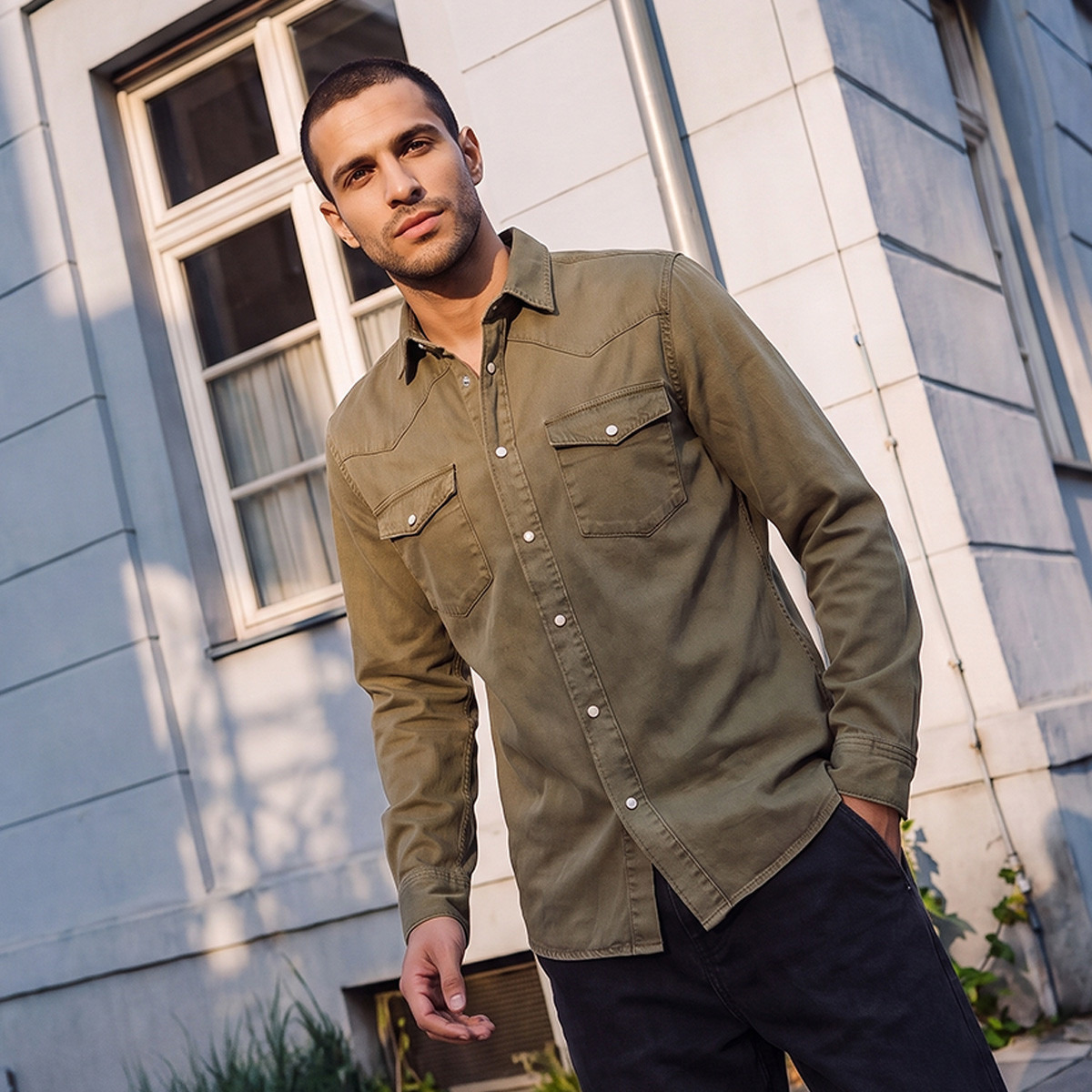 Splash Denim Regular Fit Denim Shirt-men-clothing-shirts-image-7