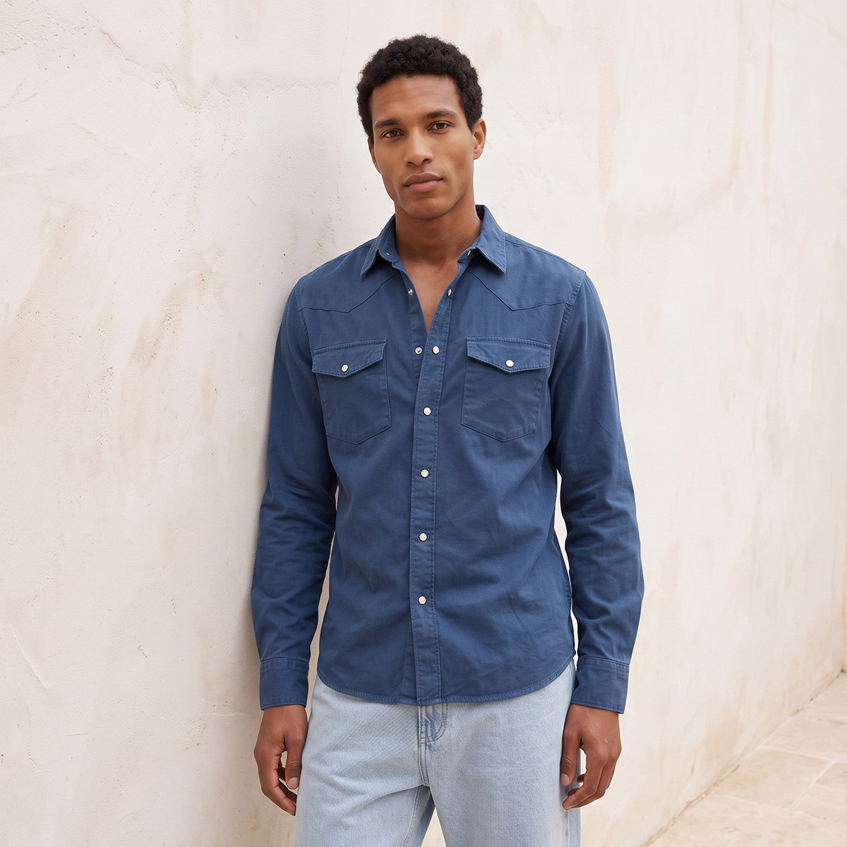 Splash Denim Regular Fit Denim Shirt-men-clothing-shirts-image-2