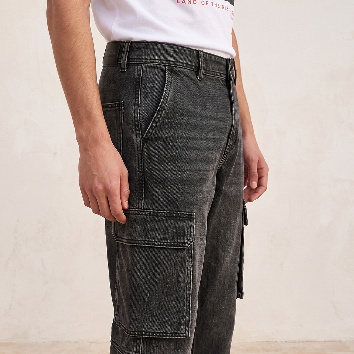 Splash Denim Relaxed Fit Cargo Jeans-men-clothing-jeans-image-4