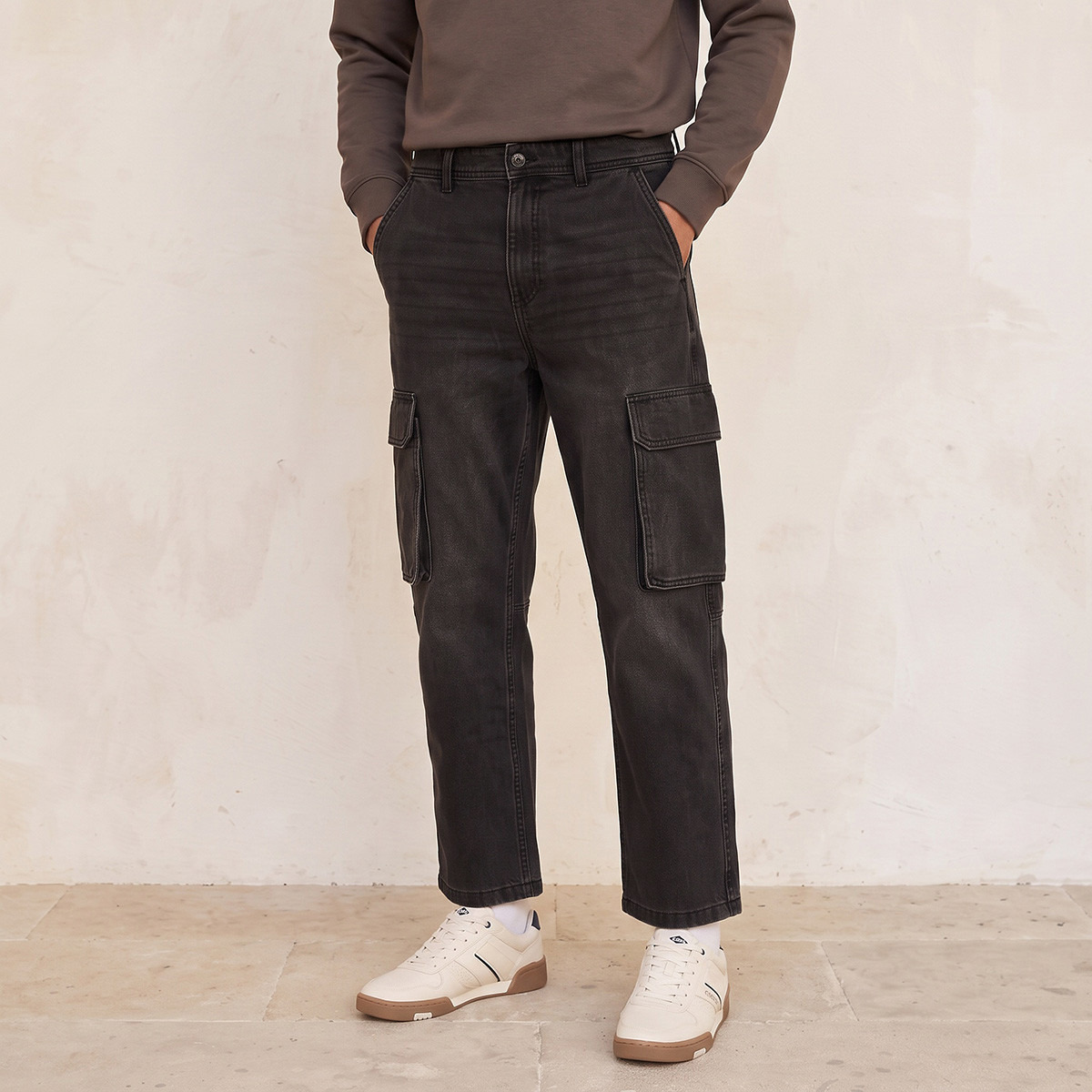 Splash Denim Regular Fit Cargo Jeans-men-clothing-jeans-image-1