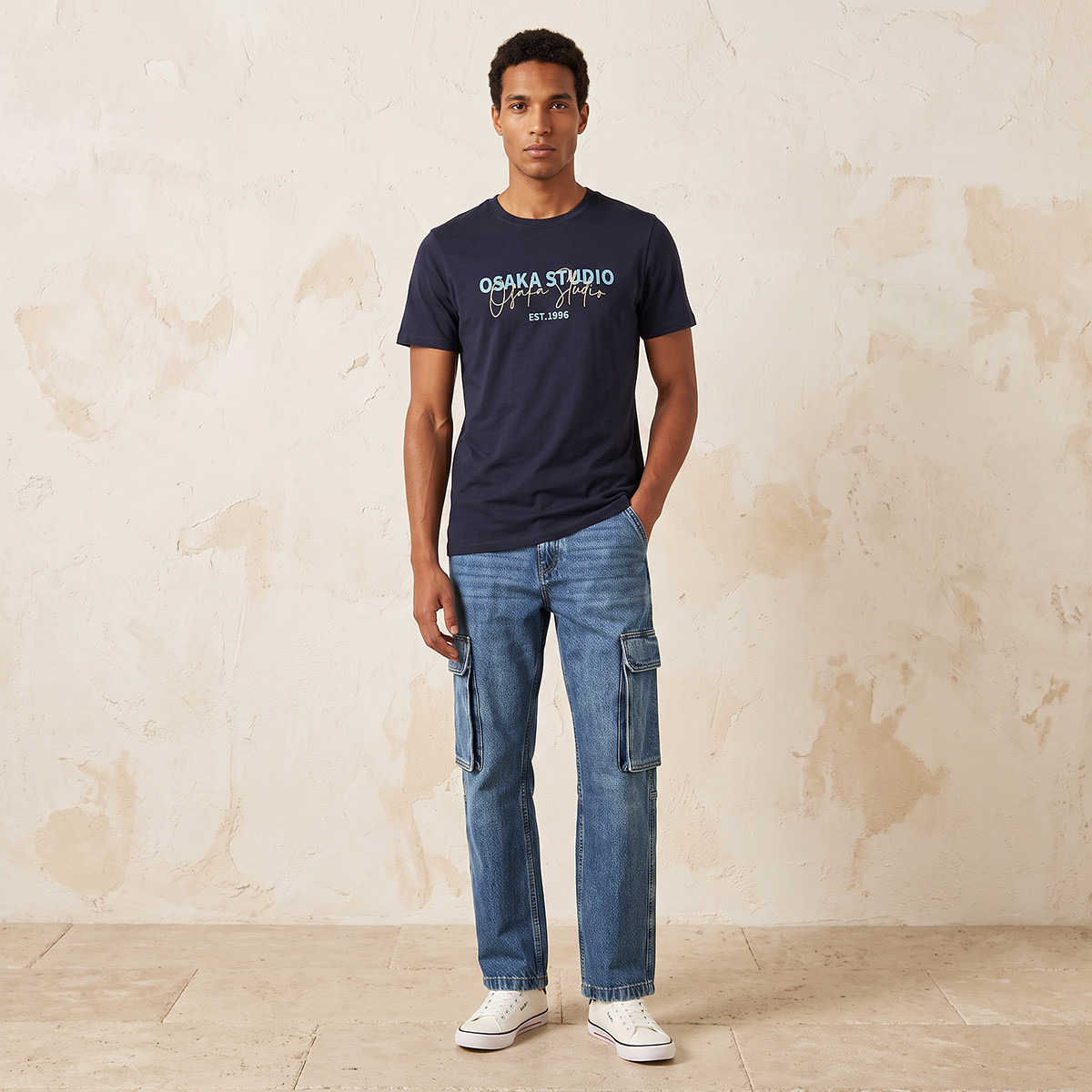 Splash Denim Relaxed Fit Cargo Jeans-men-clothing-jeans-image-2